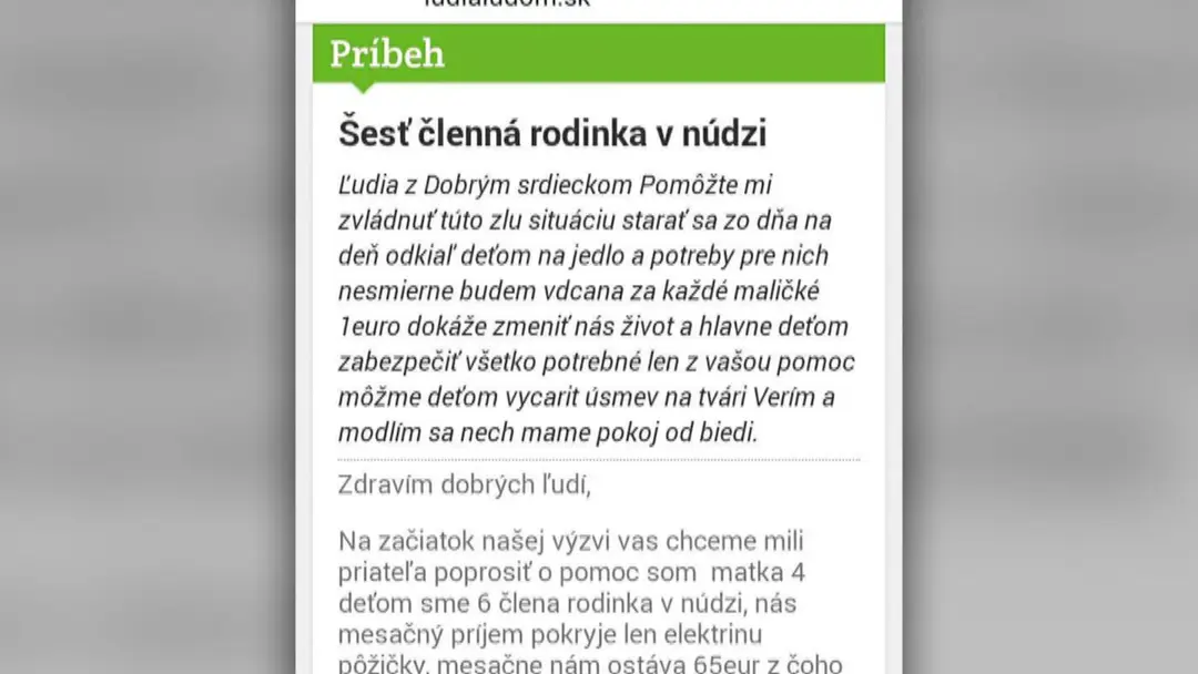 Jedna rodina oklamala desiatky darcov.