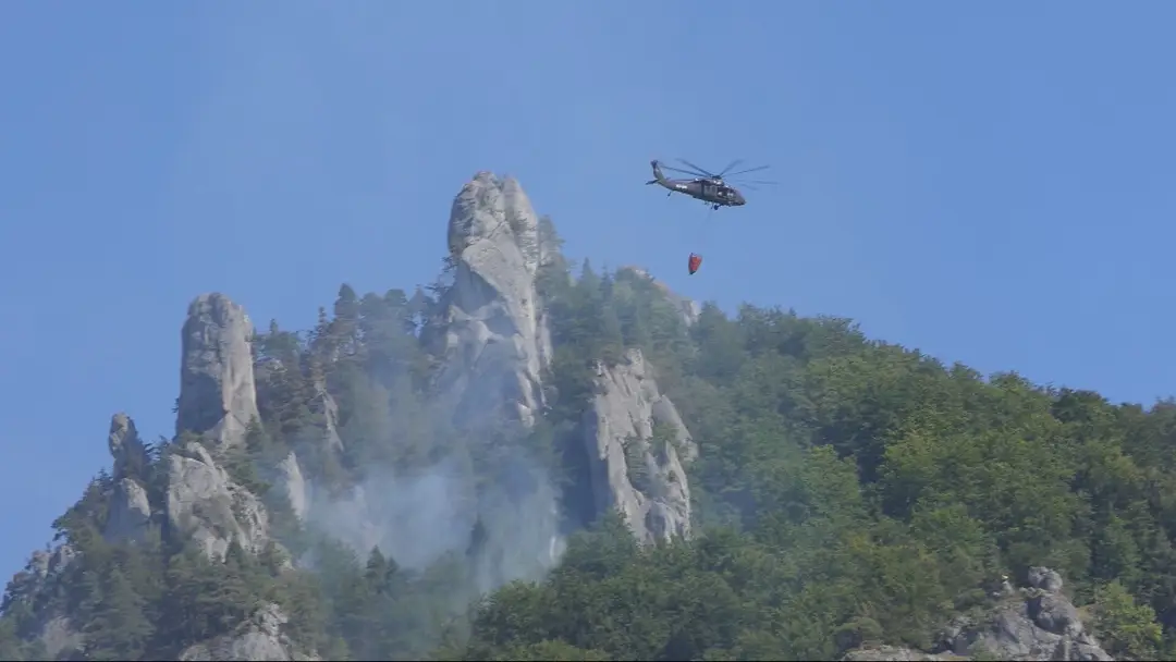 Požiar Súľovské skaly