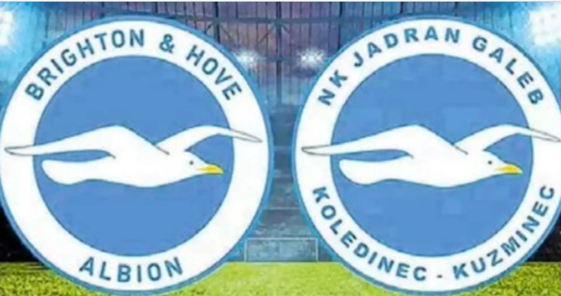 Logá Brightonu a FK Jadran-Galeb