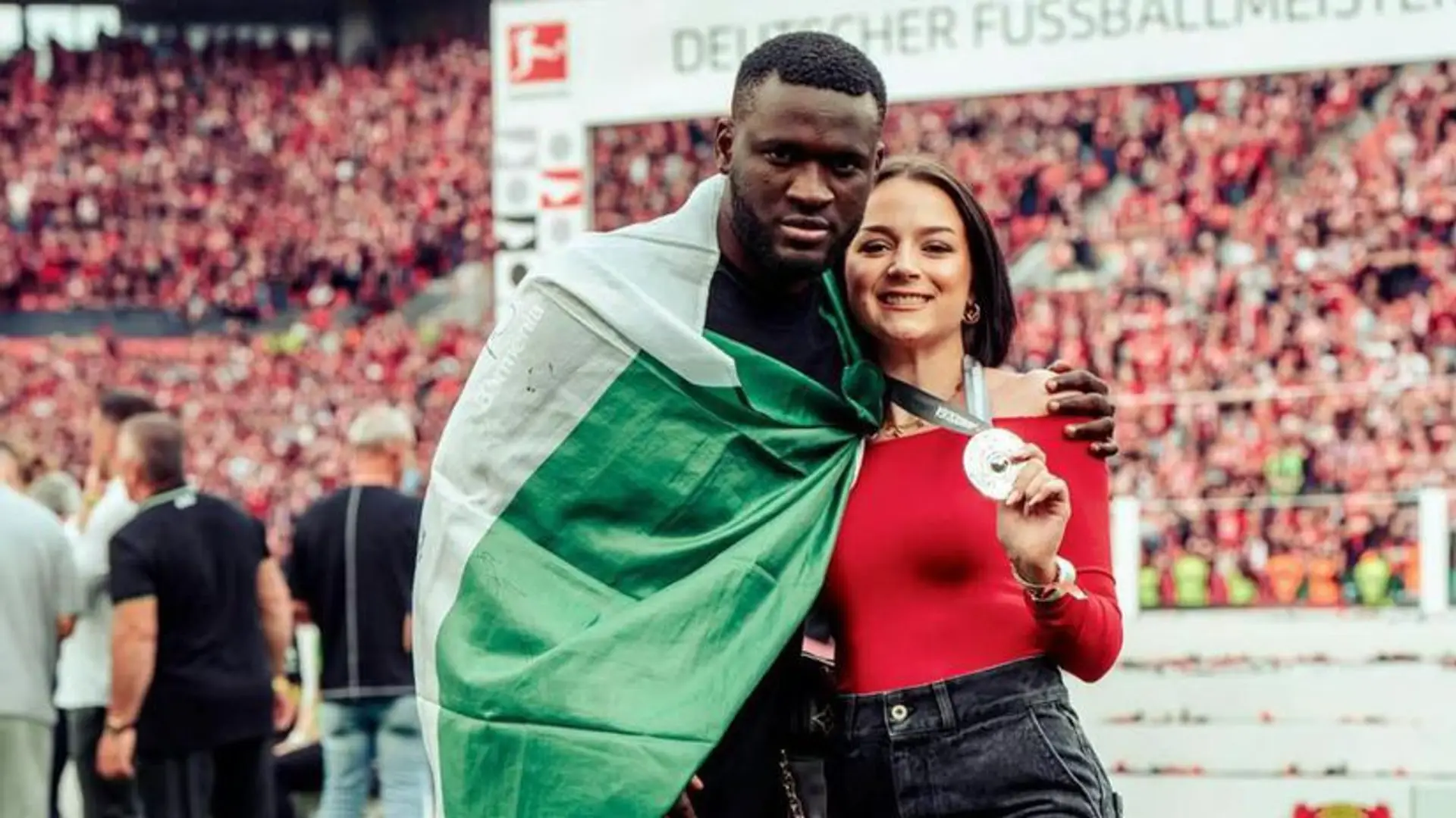 Victor Boniface s bývalou partnerkou