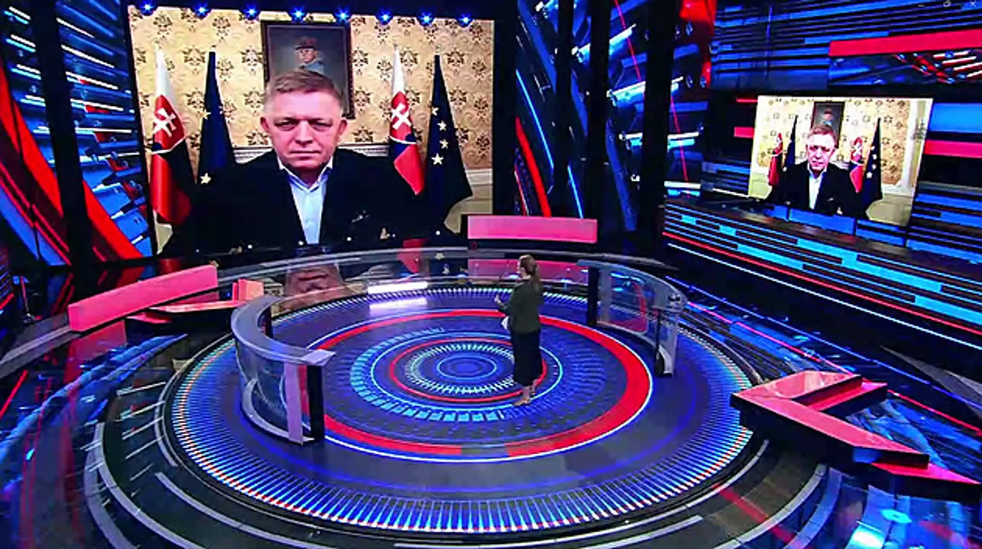Robert Fico v ruskej televízii.
