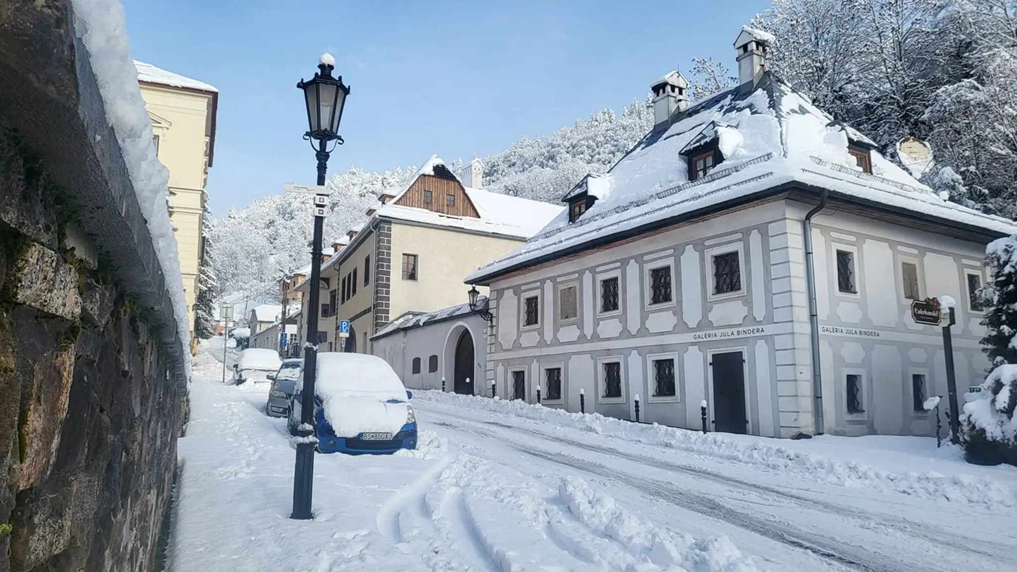 Banská Štiavnica pod snehom.
