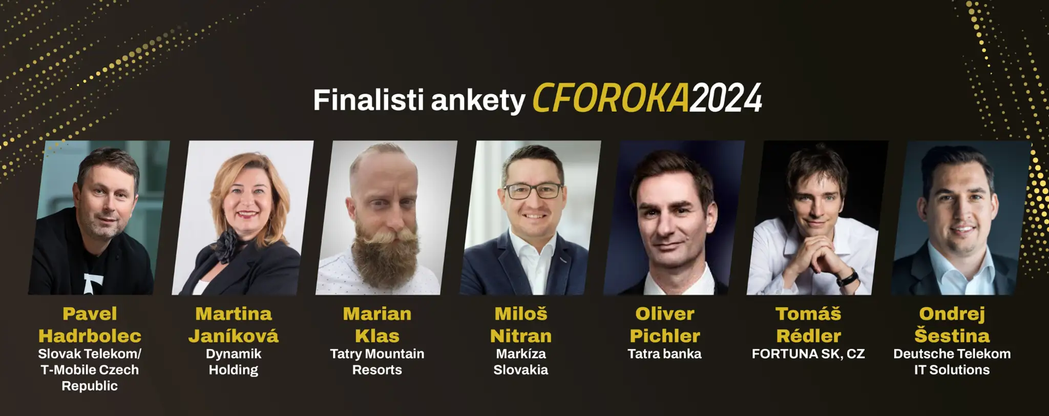 Do finále ocenenia CFO roka 2024 postúpilo sedem osobností z rôznych odvetví.