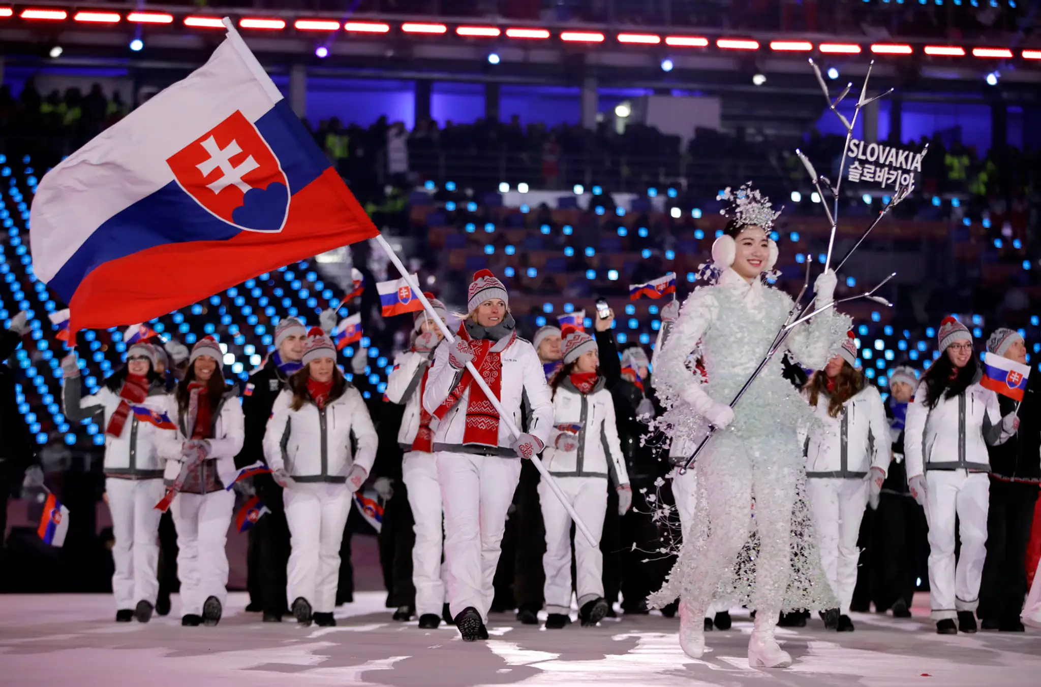 Výprava Argentíny na otváracom ceremoniáli ZOH 2018.