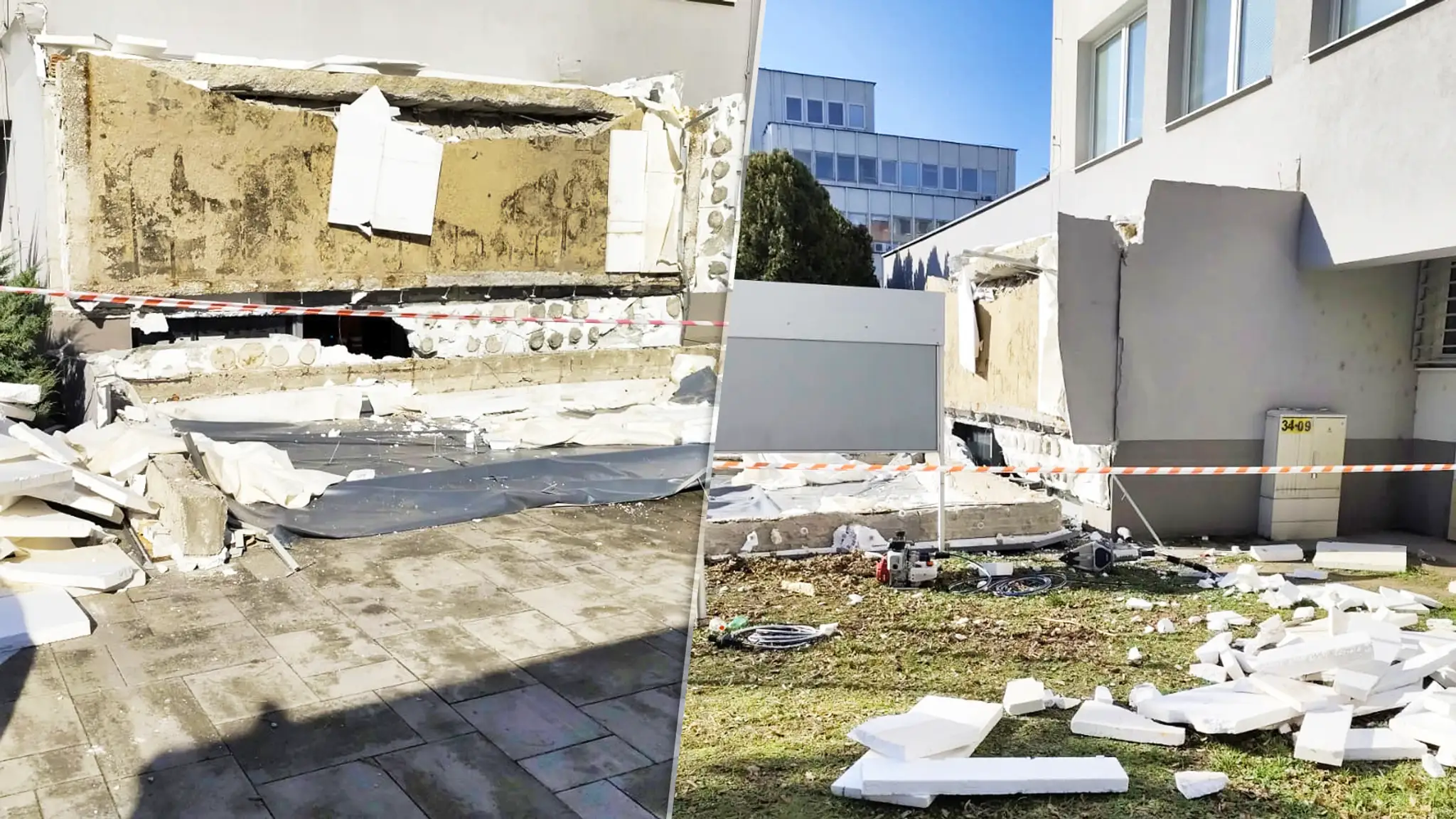 V Komárne sa zrútila časť strechy budovy klientskeho centra