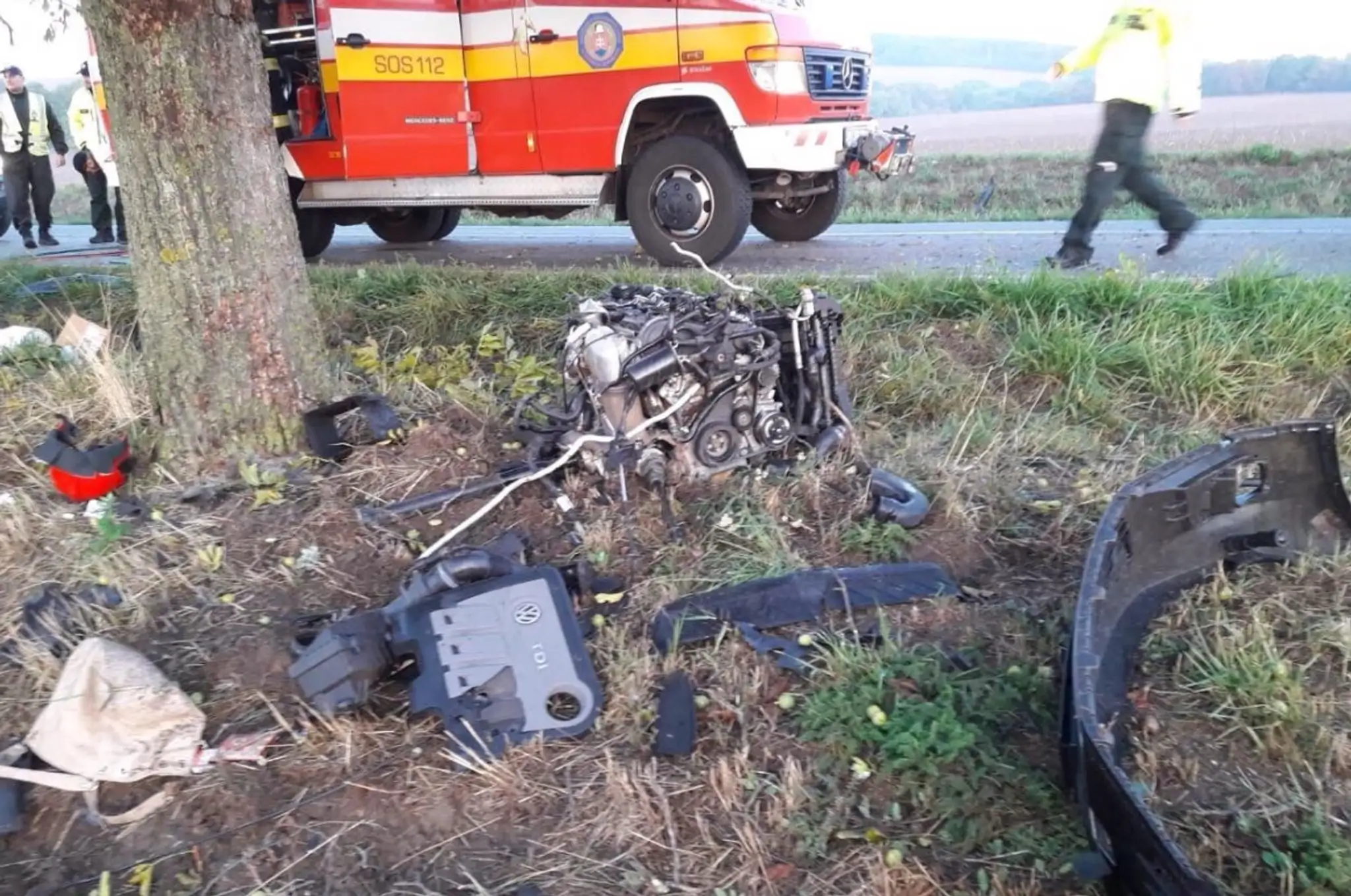 Auto sa zrazilo s laňou.