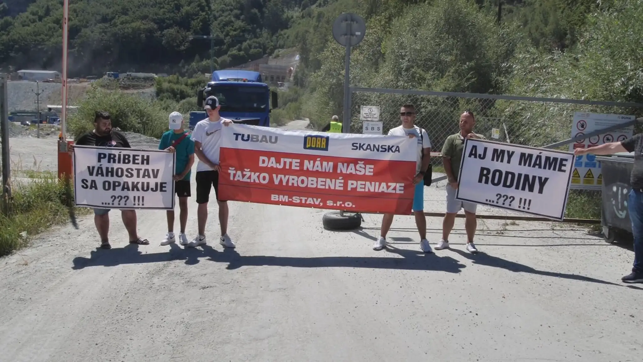 Protest robotníkov.