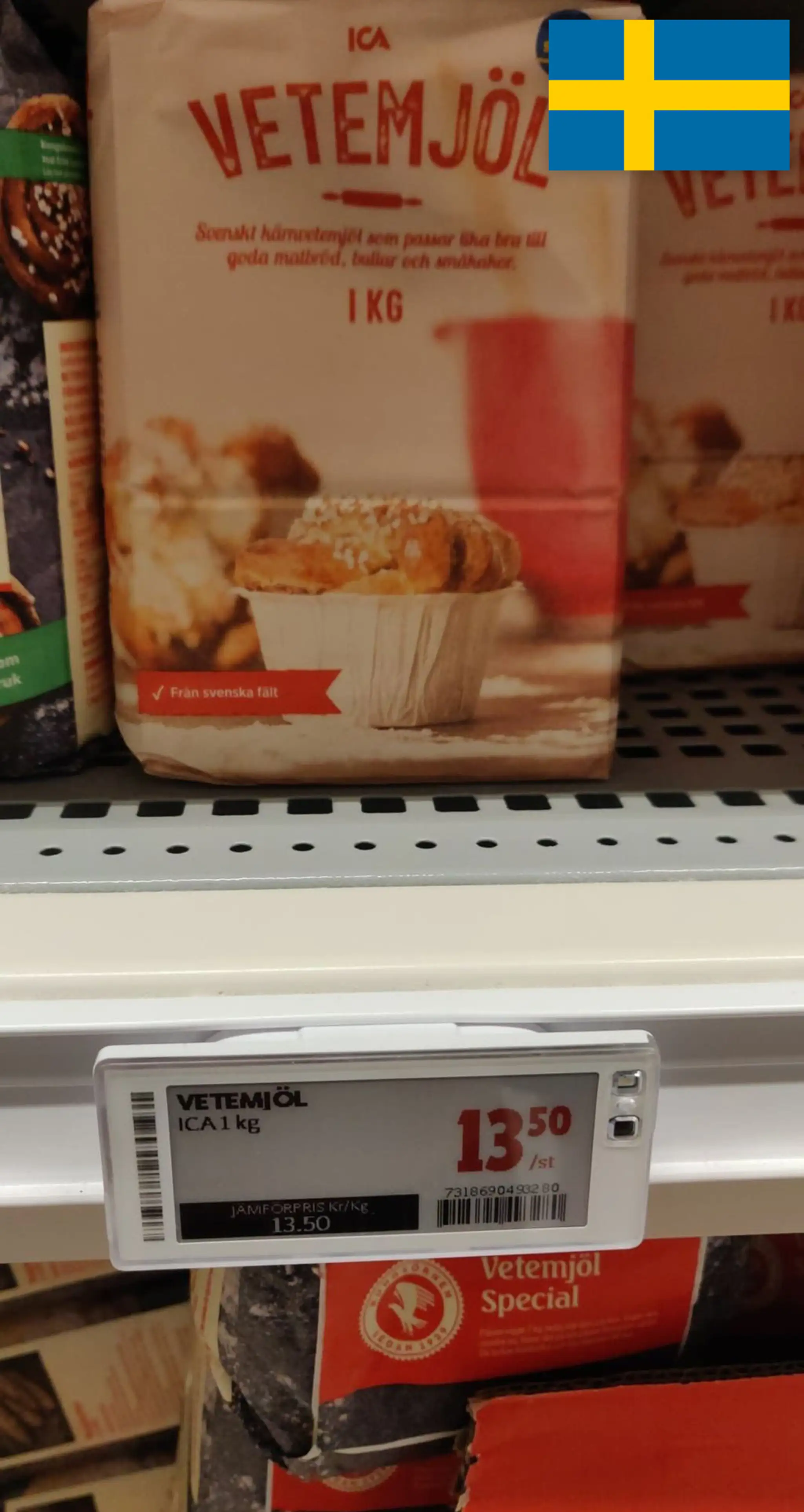 Cena hladkej múky vo Švédsku (švédska koruna)
