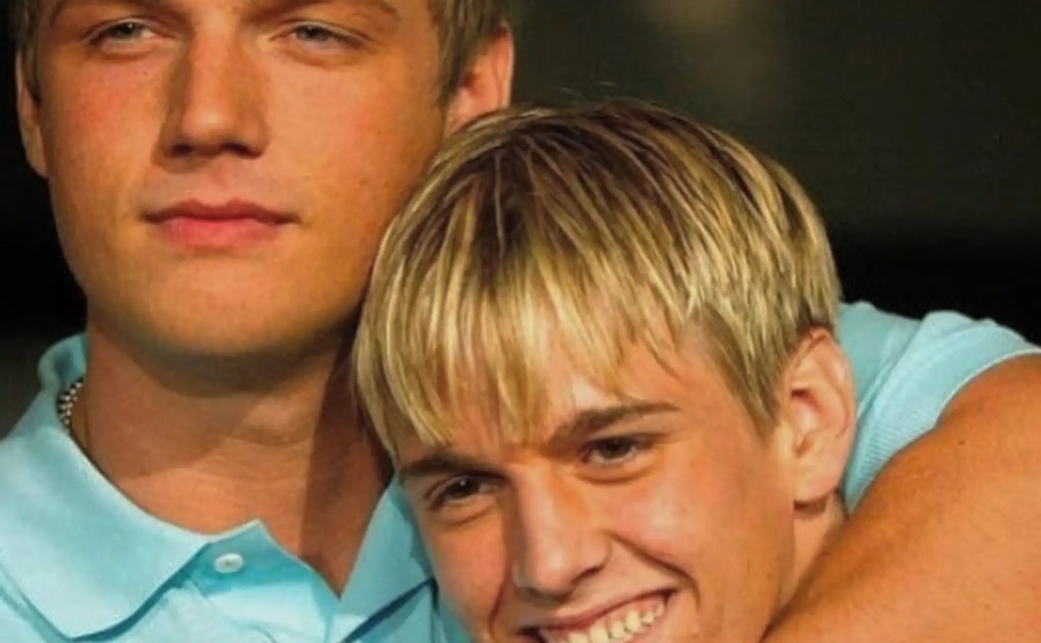 Nick Carter s bratom Aaronom na archívnej fotke.