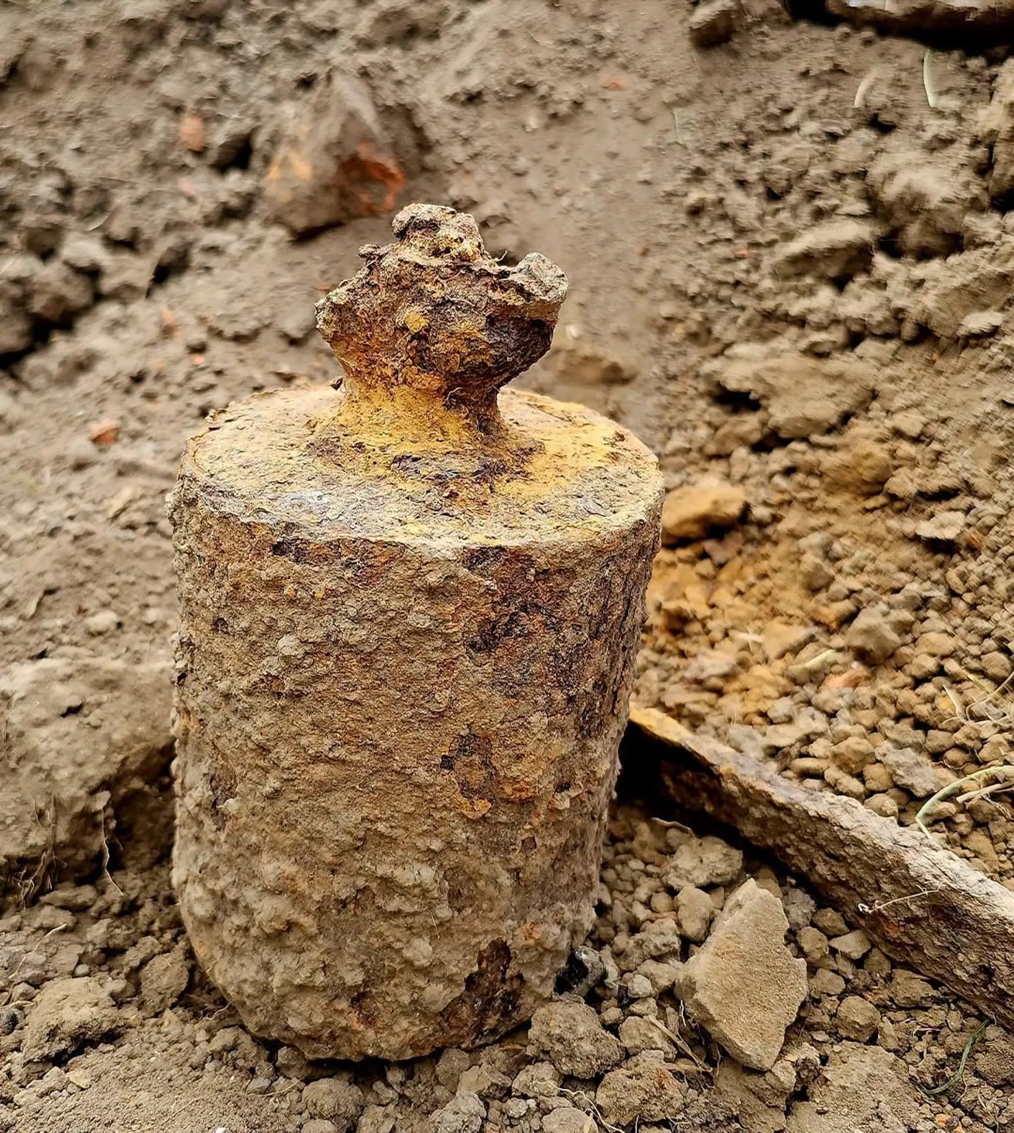 Nález munície z druhej svetovej vojny.