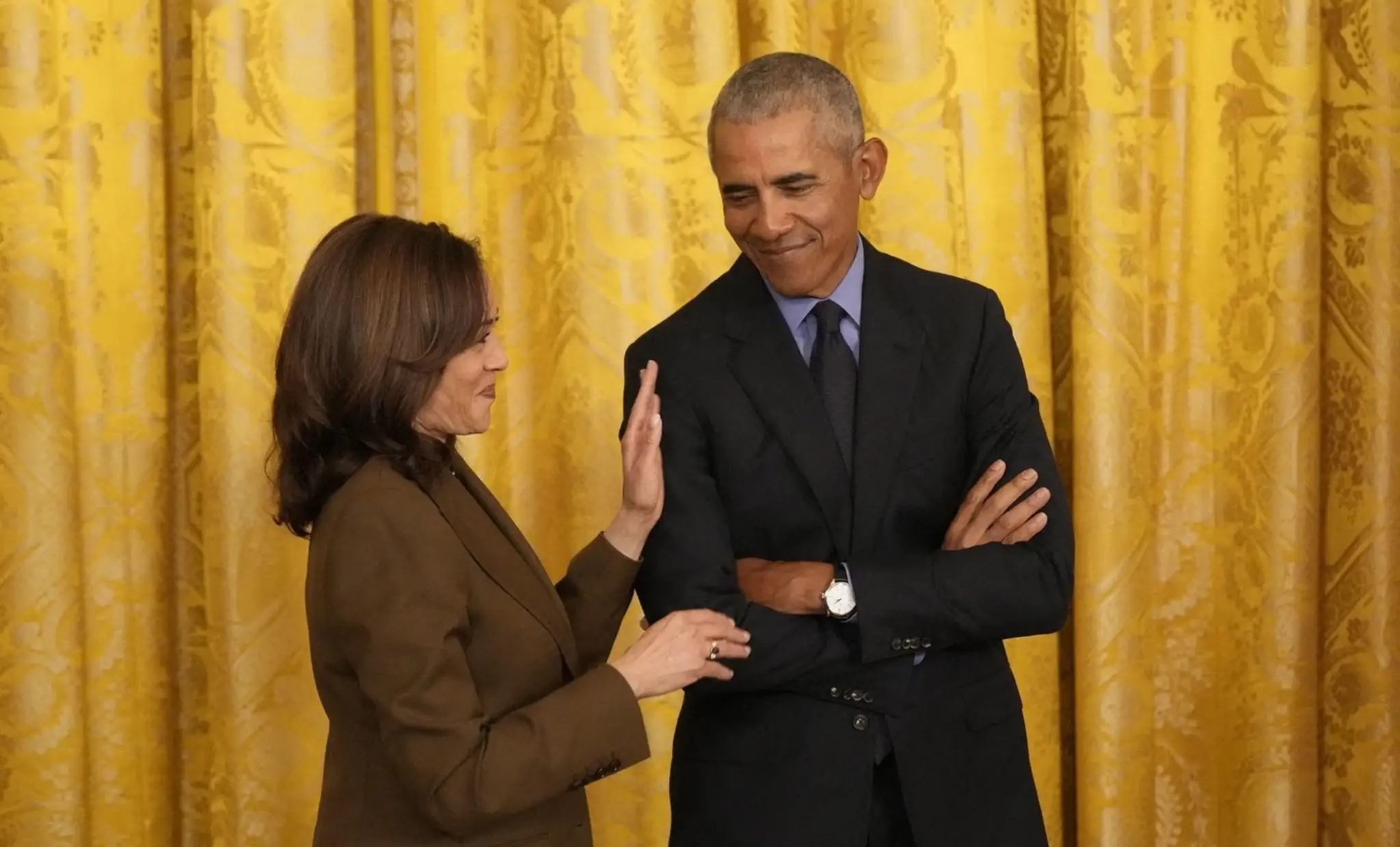 Kamala Harrisová a Barack Obama.