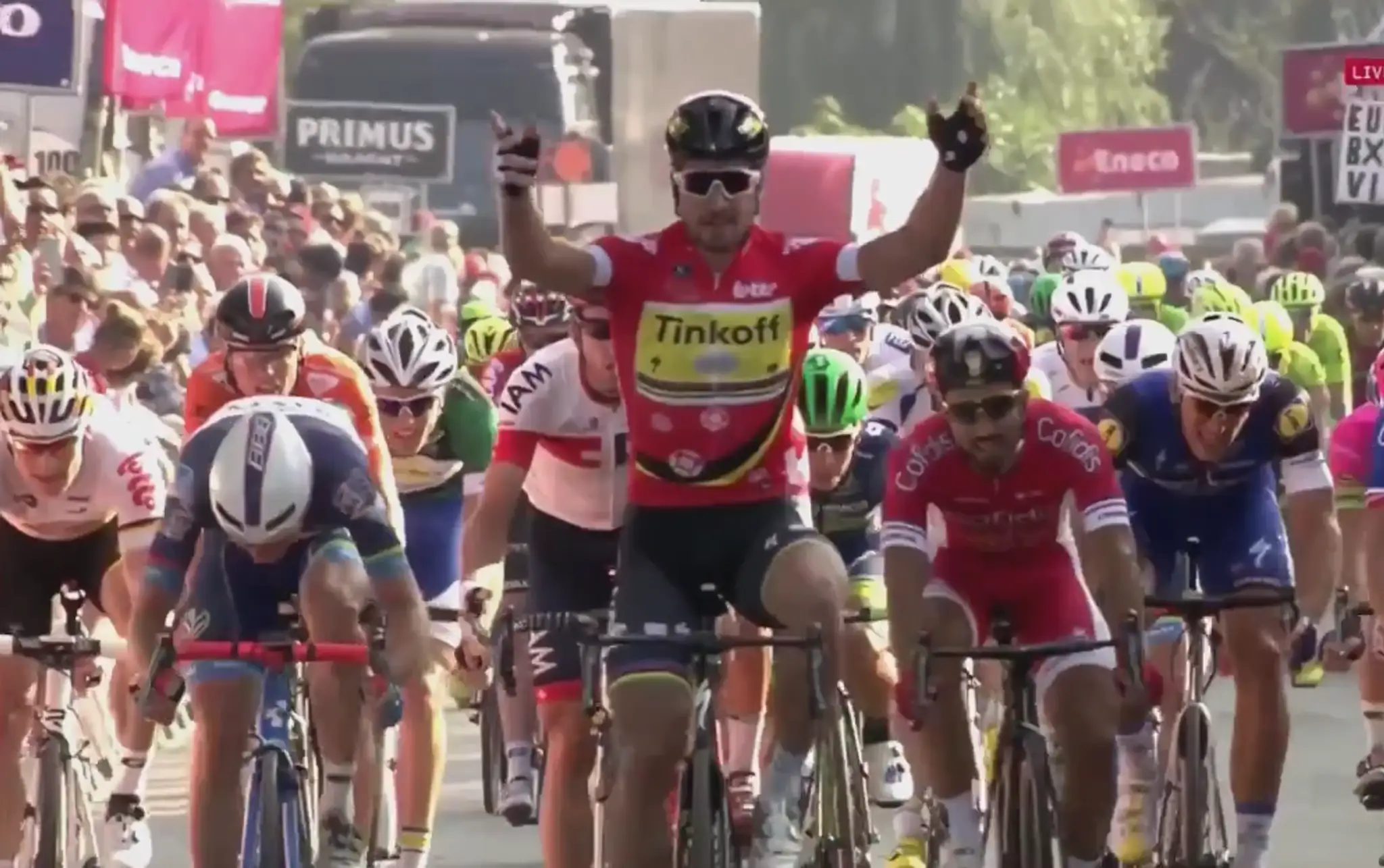 Peter Sagan vyhral tretiu etapu Eneco tour 2016.