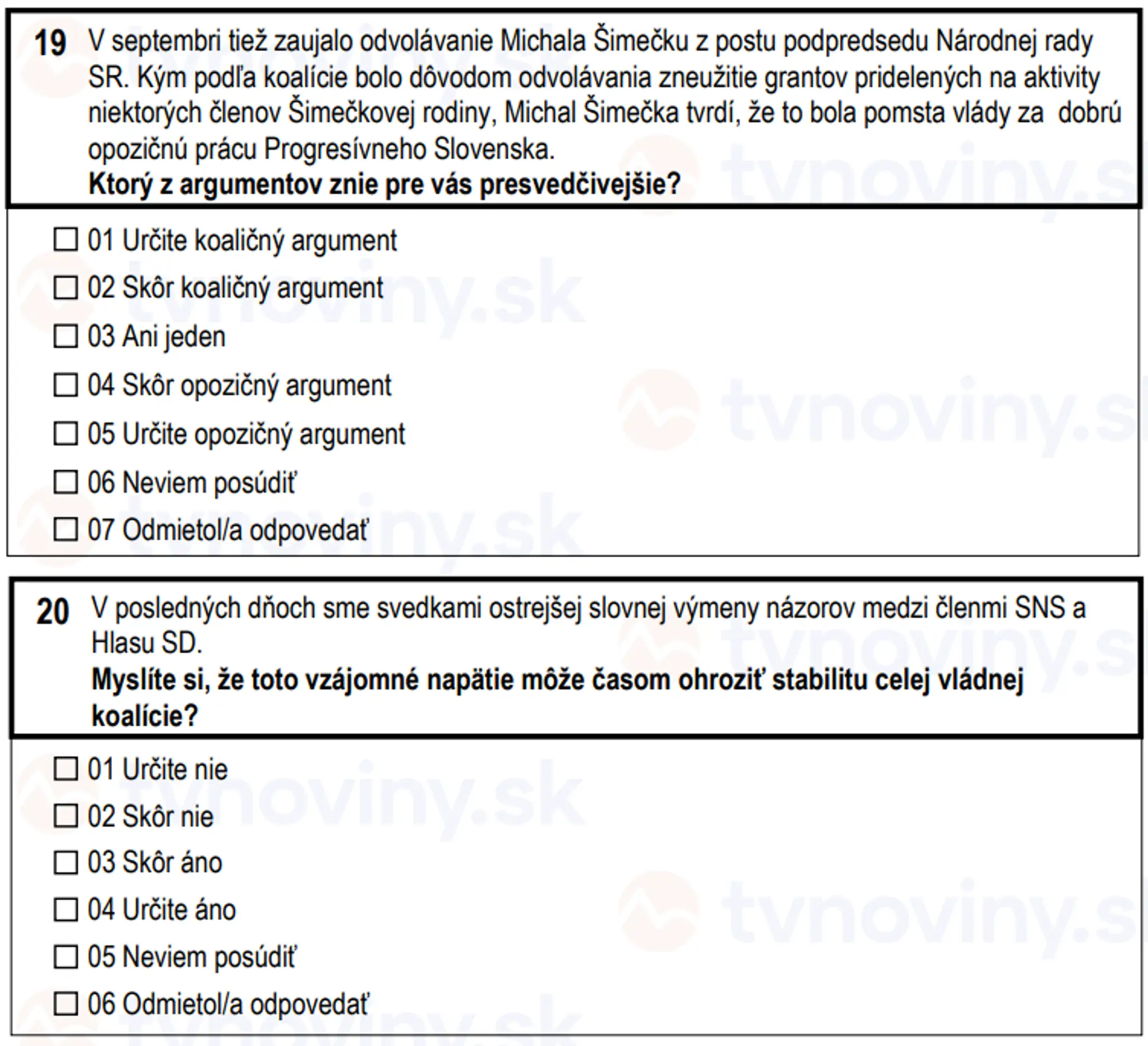 Otázky, ktoré sa pýta Štatistický úrad SR