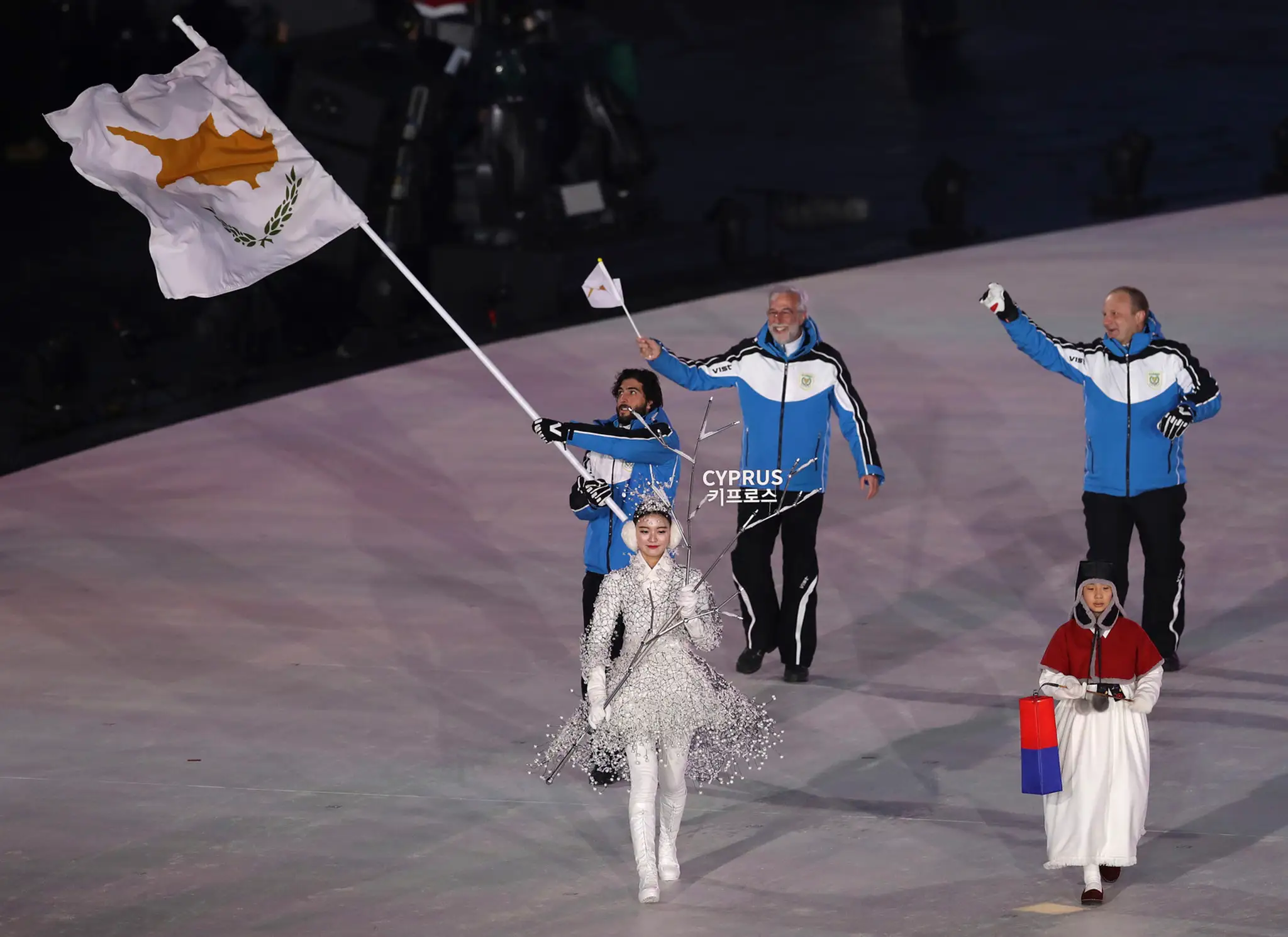 Výprava Turecka na otváracom ceremoniáli ZOH 2018.