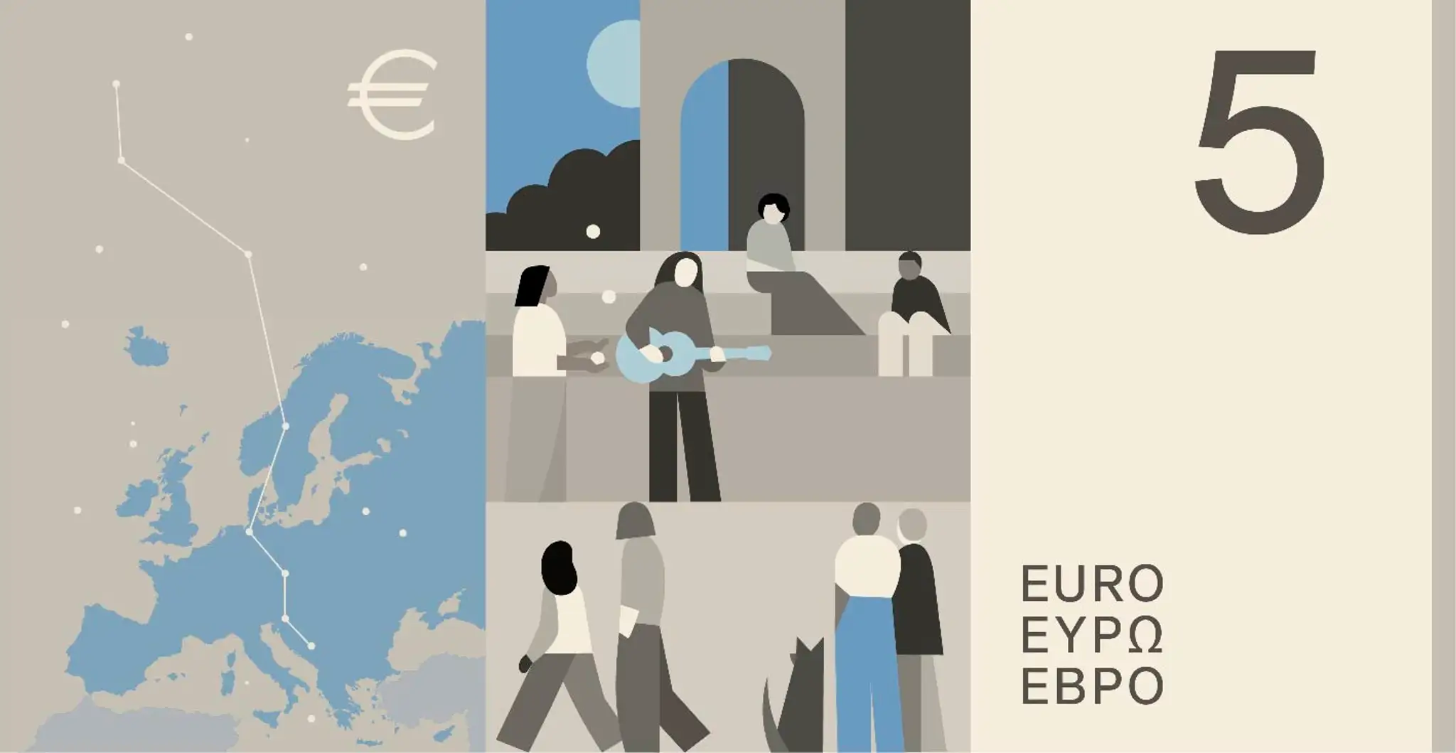 Eurobankovky Návrh C