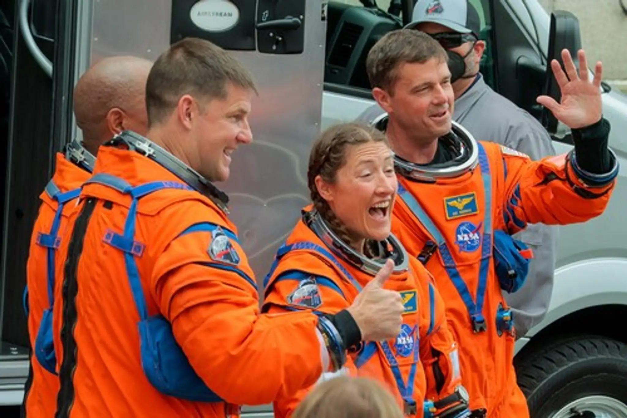 Astronauti majú dobrú náladu