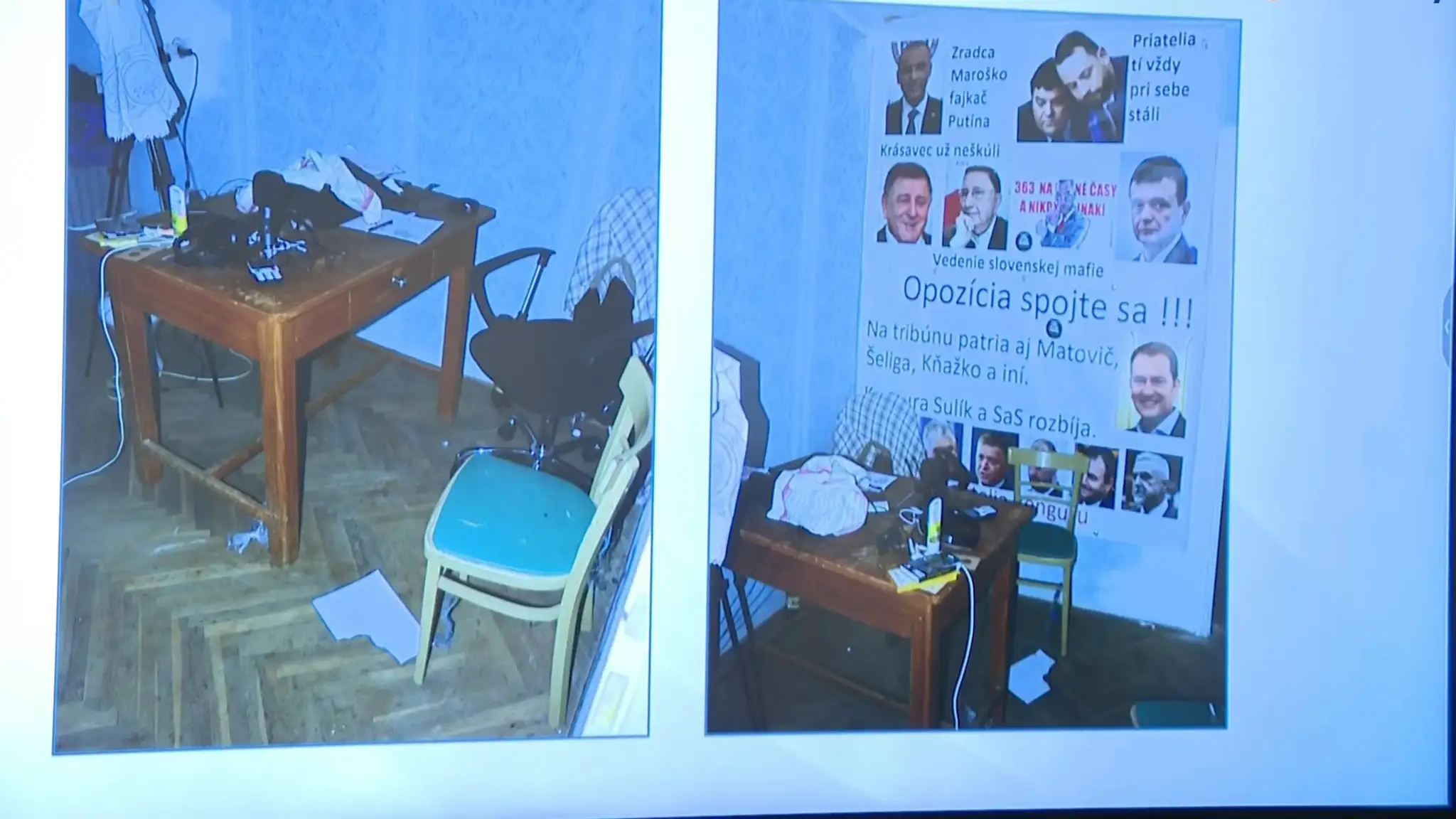Zábery z domovej prehliadky.