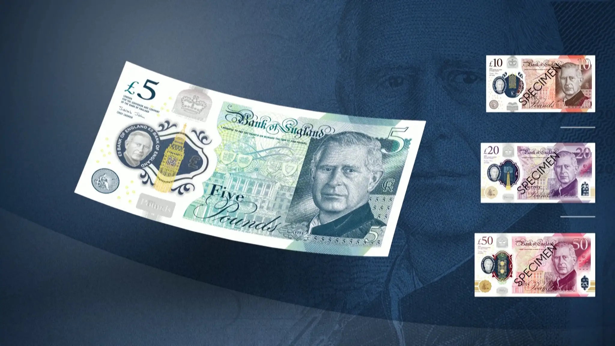 Nové bankovky s podobizňou Karola III.