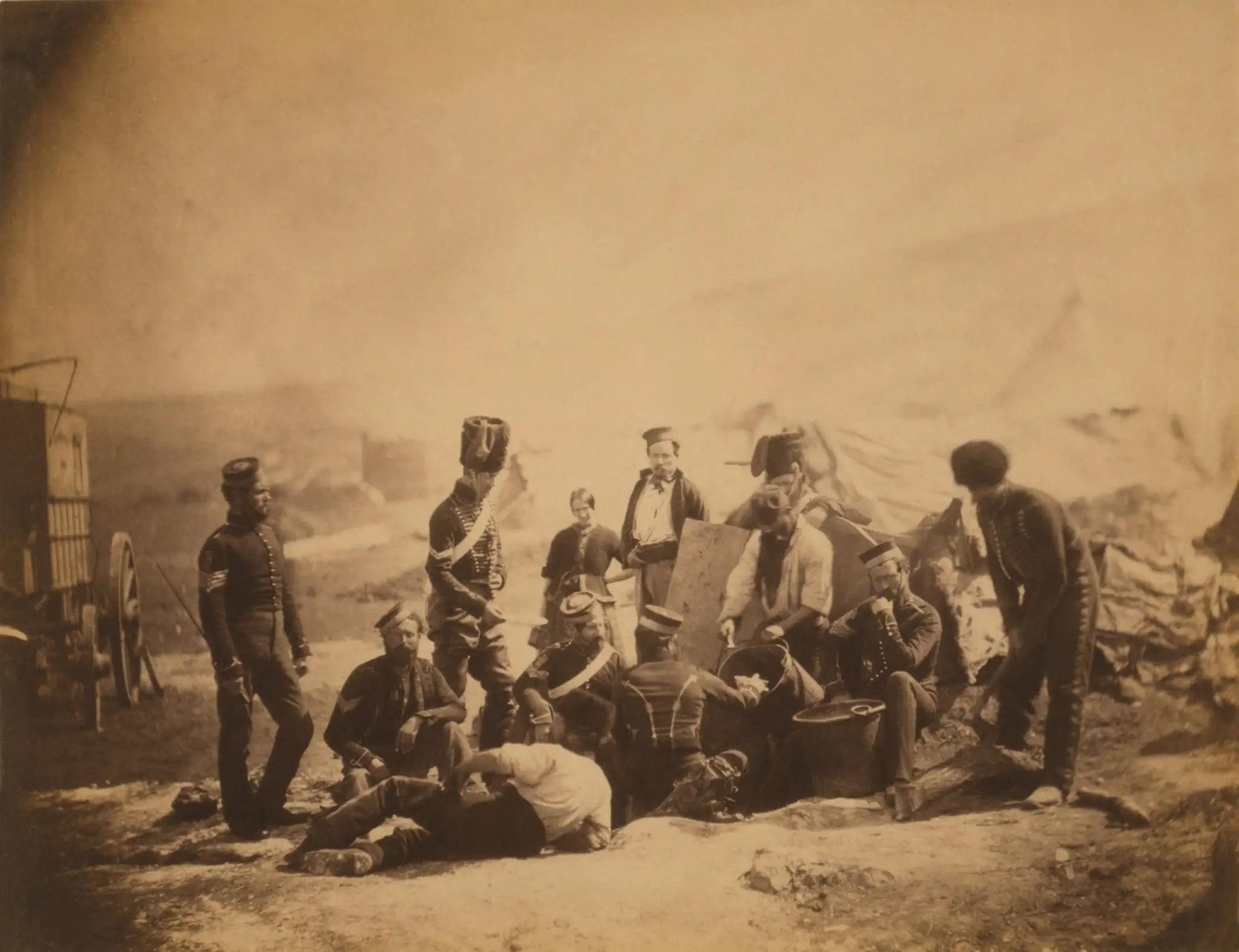 Ilustrácia bojov o Krym z roku 1855 od Rogera Fentoa