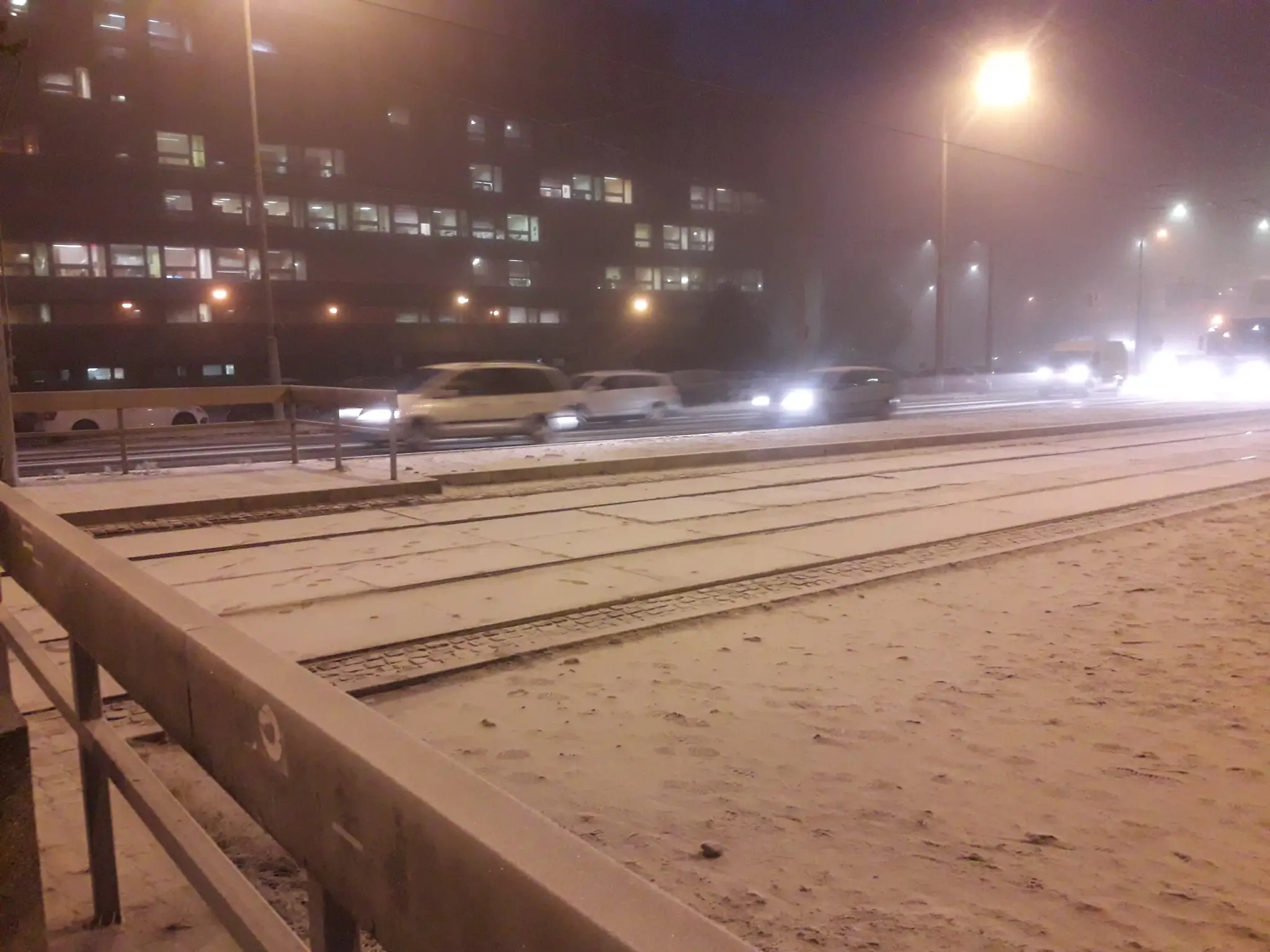 Zasnežená Plzeň.