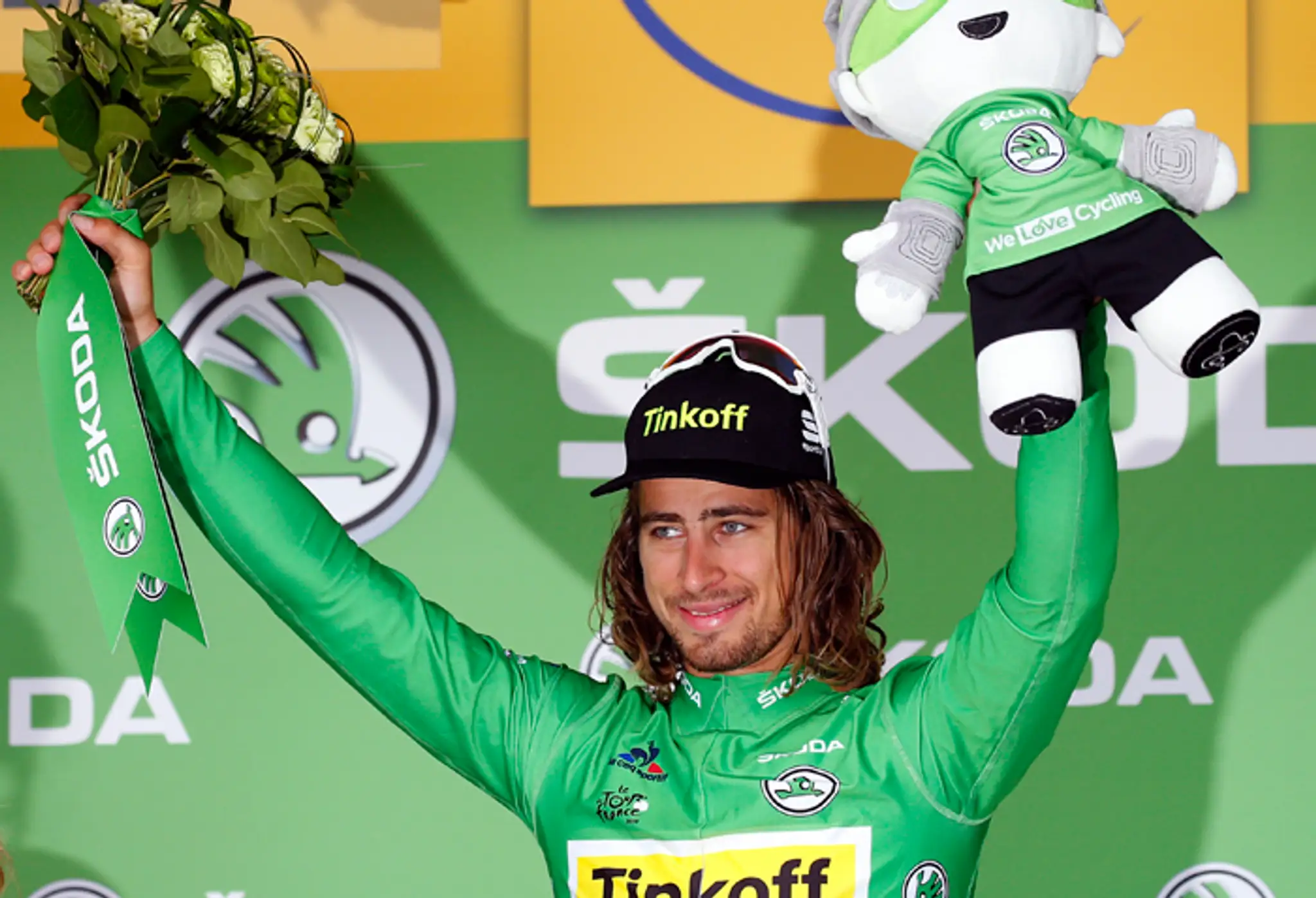 Peter Sagan po 10. etape na TdF si opäť obliekol zelený dres.