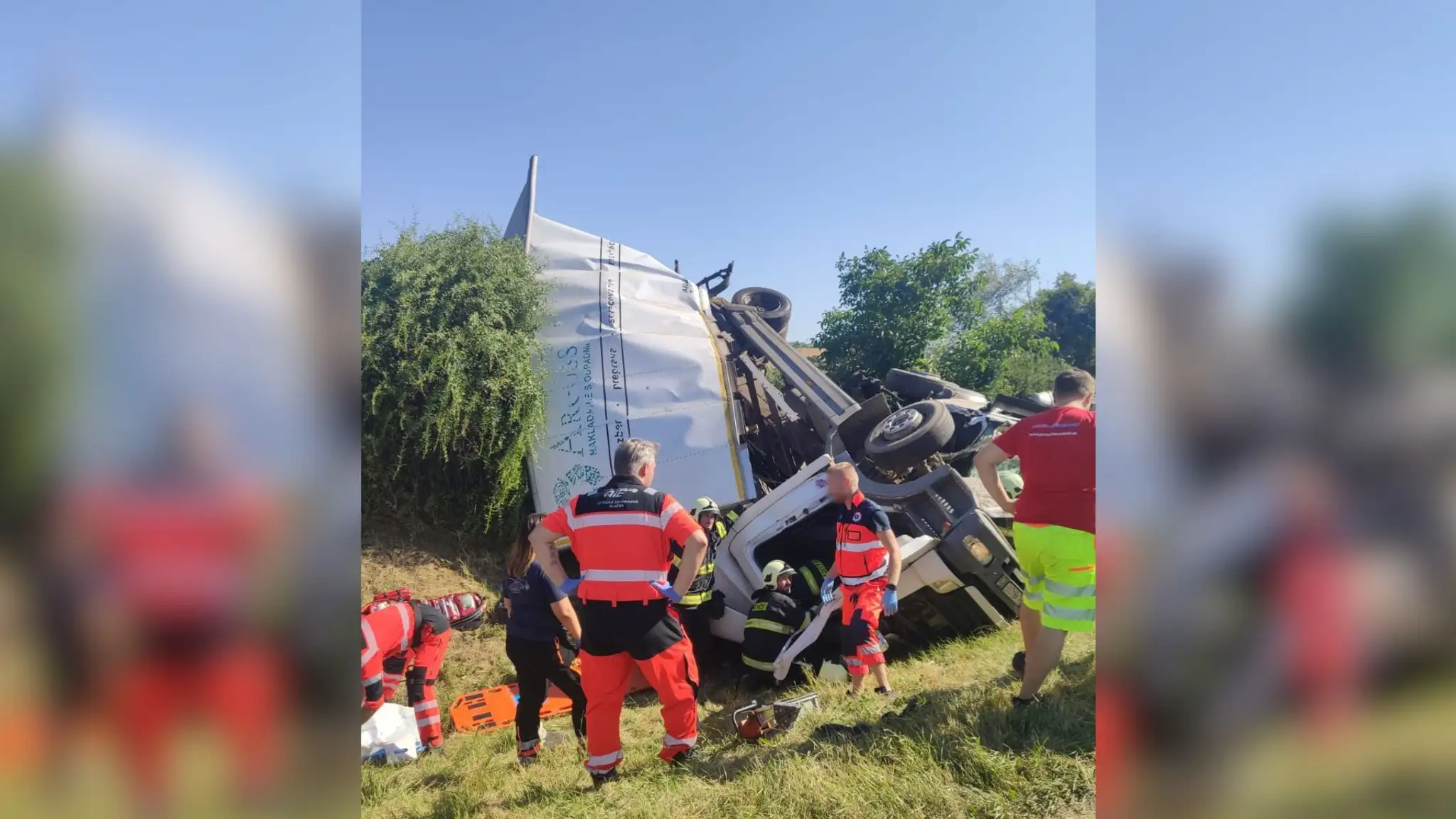 Nehoda na 21.5 kilometri diaľnice D1 (v blízkosti Triblaviny)
