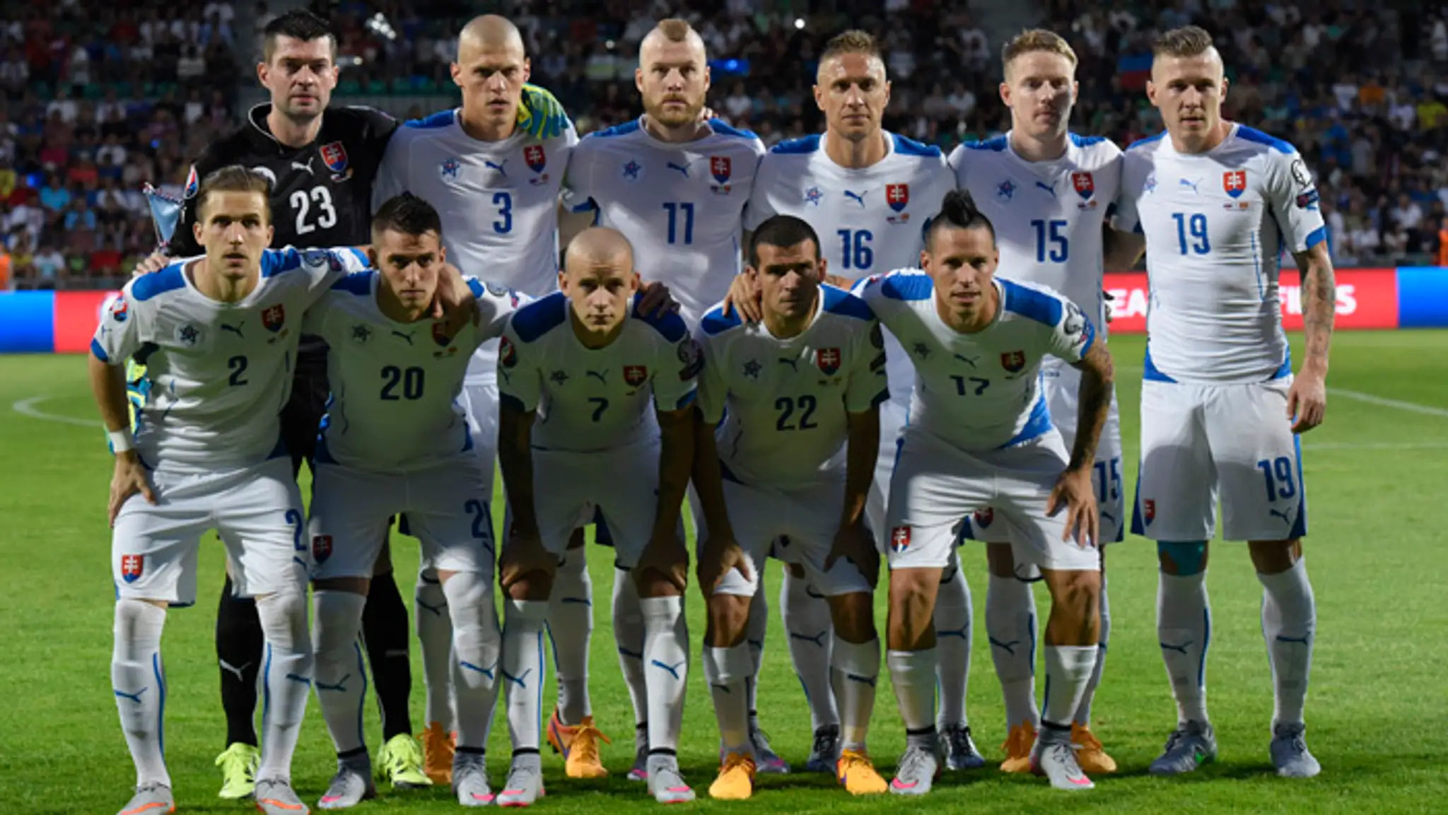 Futbalová reprezentácia pred zápasom kvalifikácie o postup na EURO 2016 Slovensko - Macedónsko.