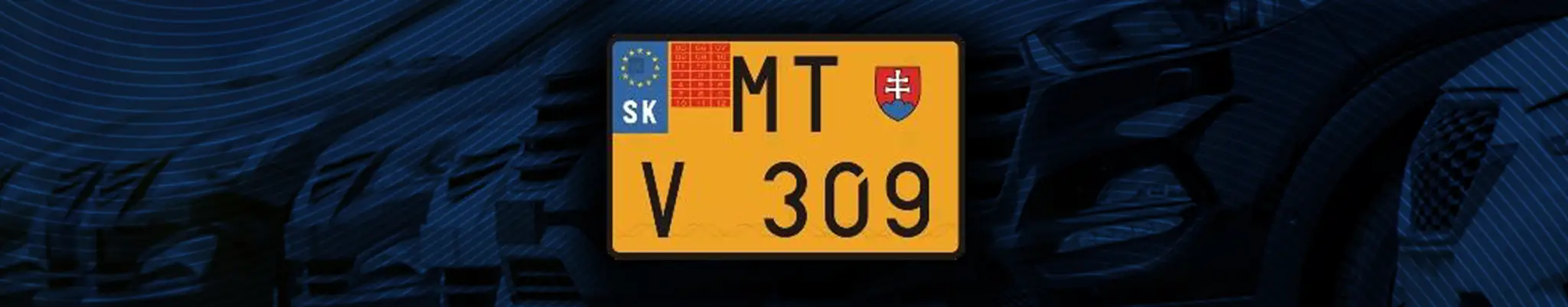 Biela tabuľka s červenými znakmi a písmenom M.