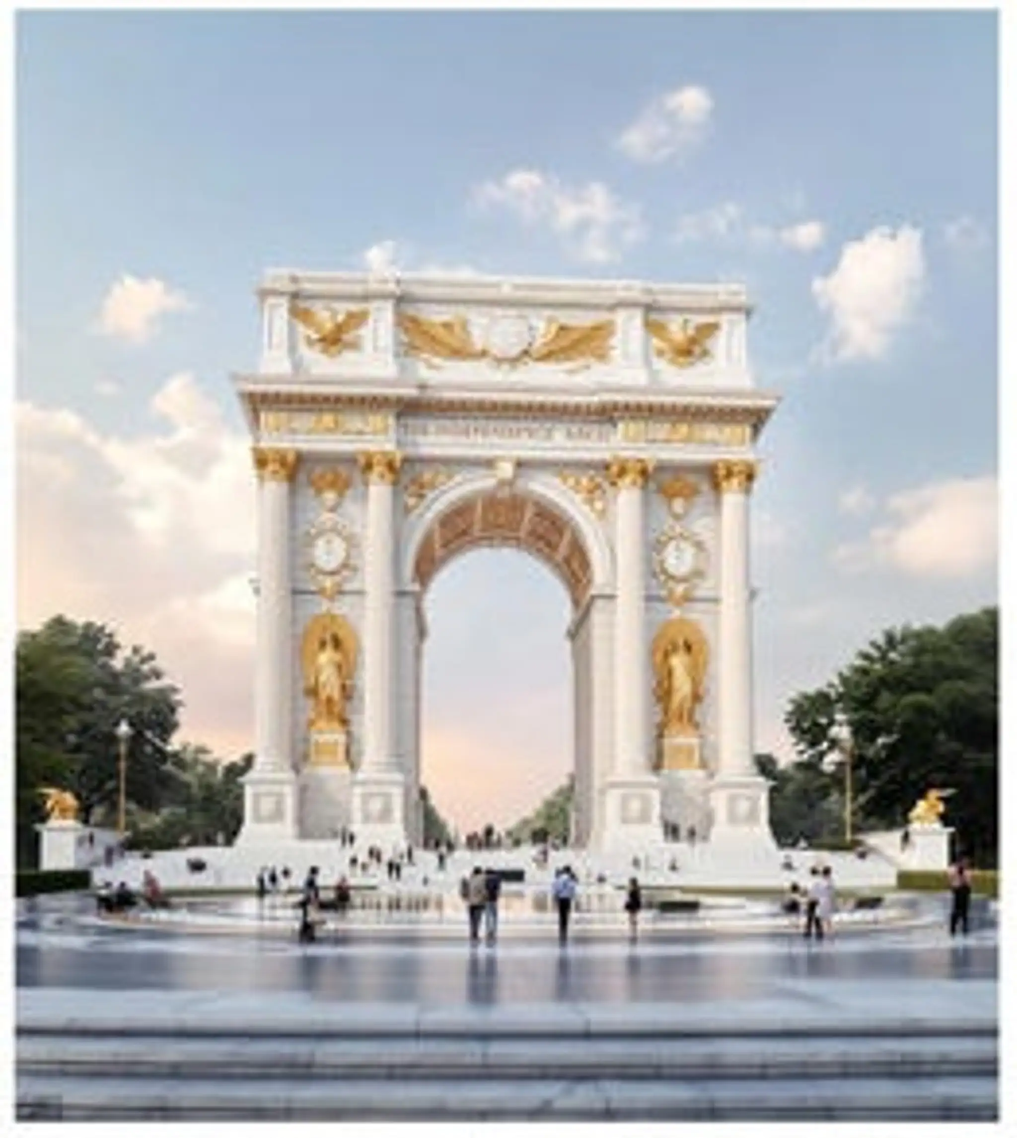 „The Independence Arch“ (Oblúk nezávislosti) Návrh č. 1