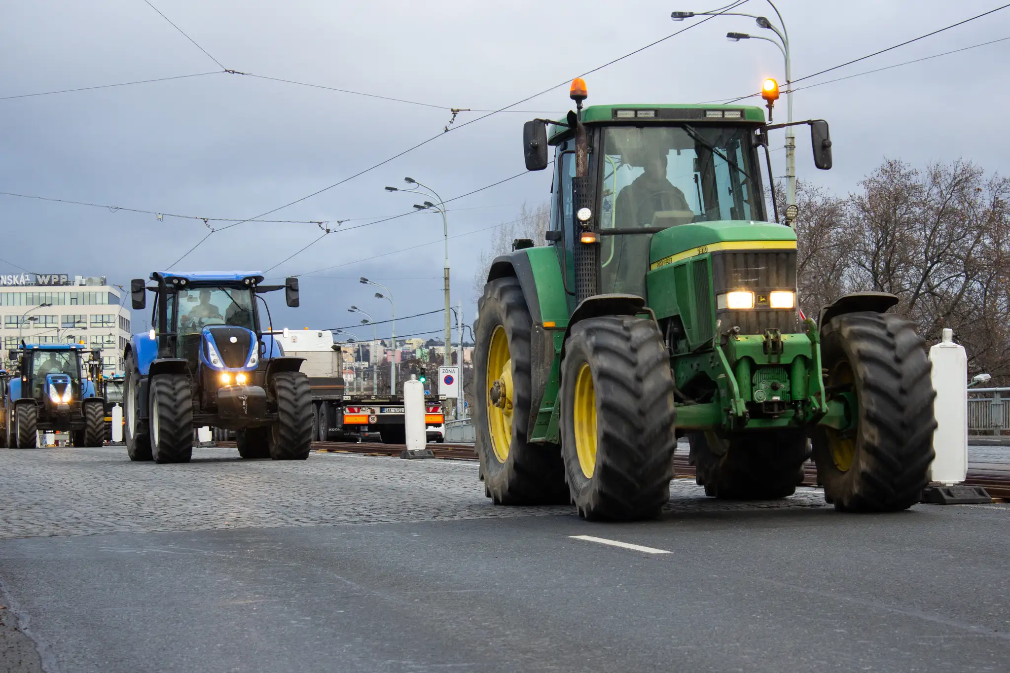 Protest farmárov v Prahe