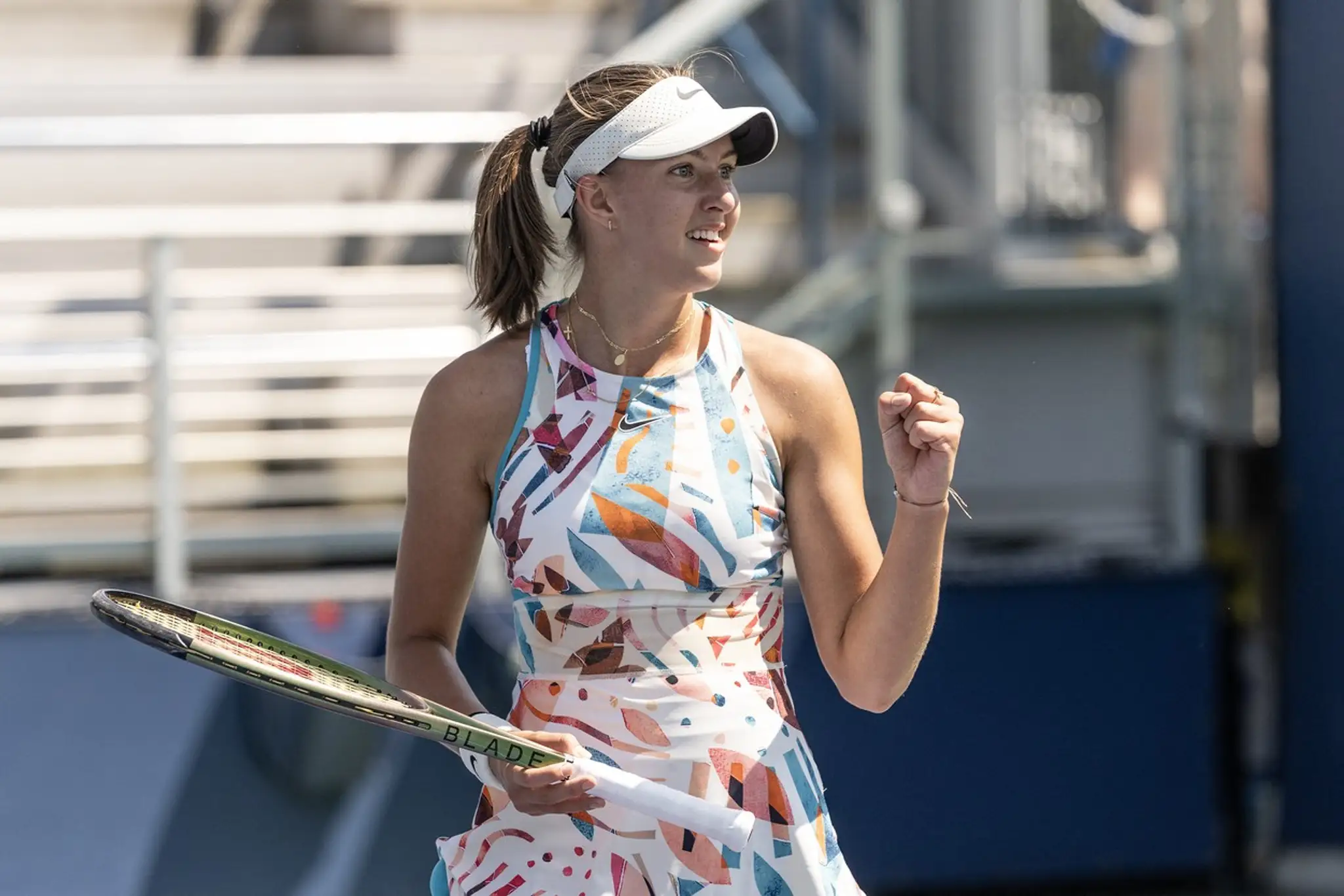 Renáta Jamrichová počas zápasu 1. kola juniorského US Open