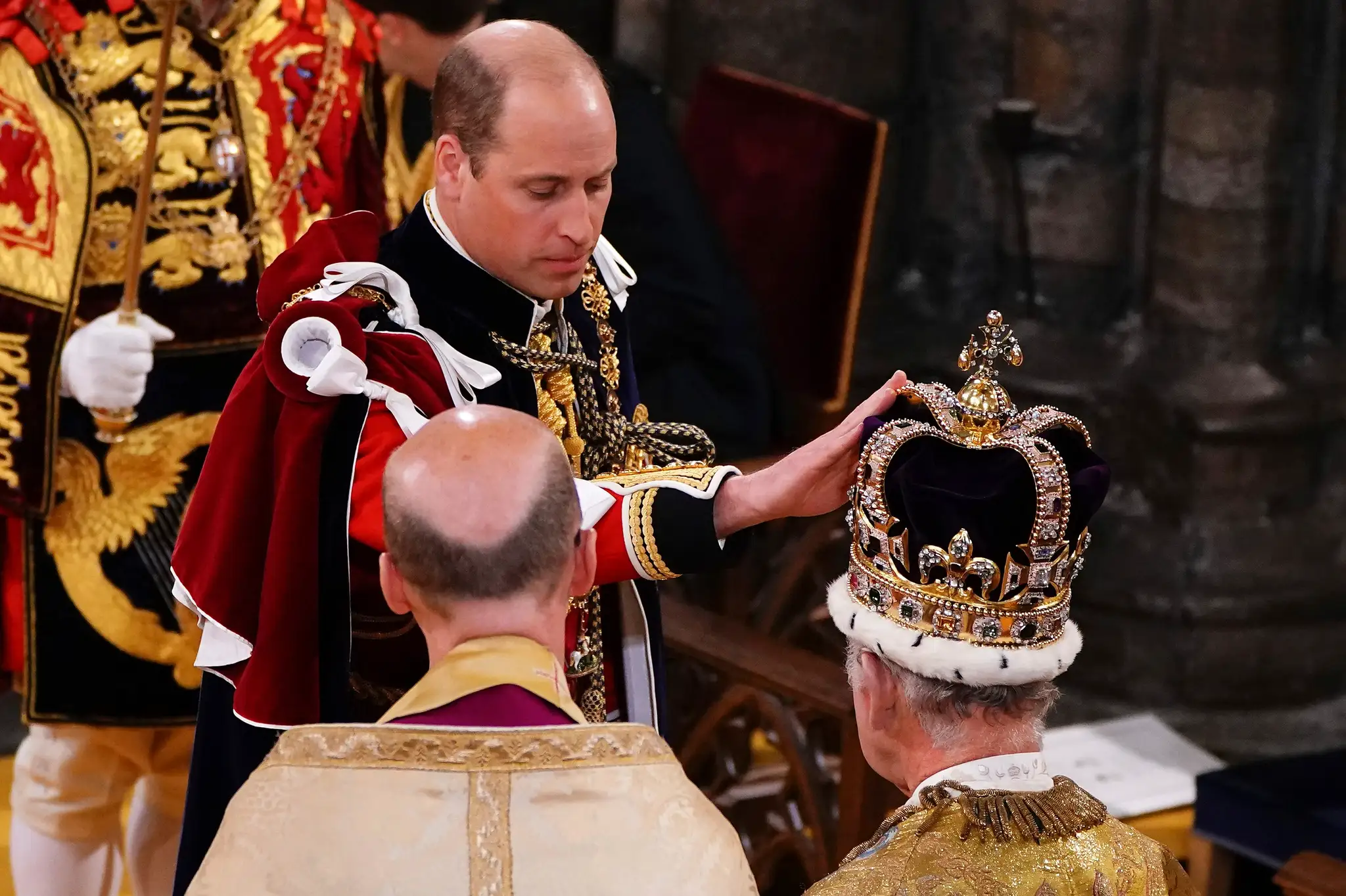 Princ William na korunovácii svojho otca, kráľa Karola III.