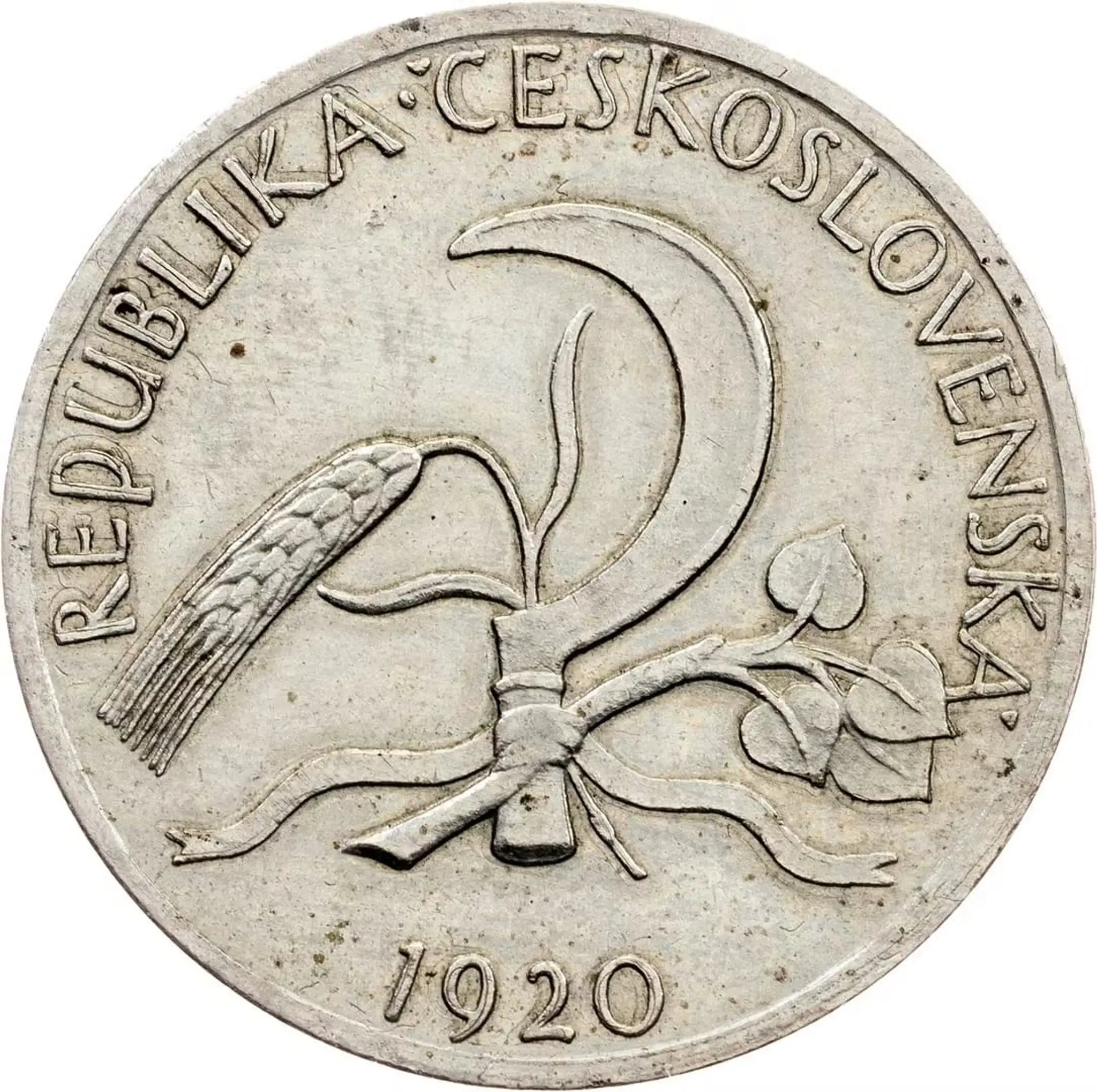 ČSR, 50 Stotin 1920, skúšobná razba, vyvolávacia cena 100 000 Sk