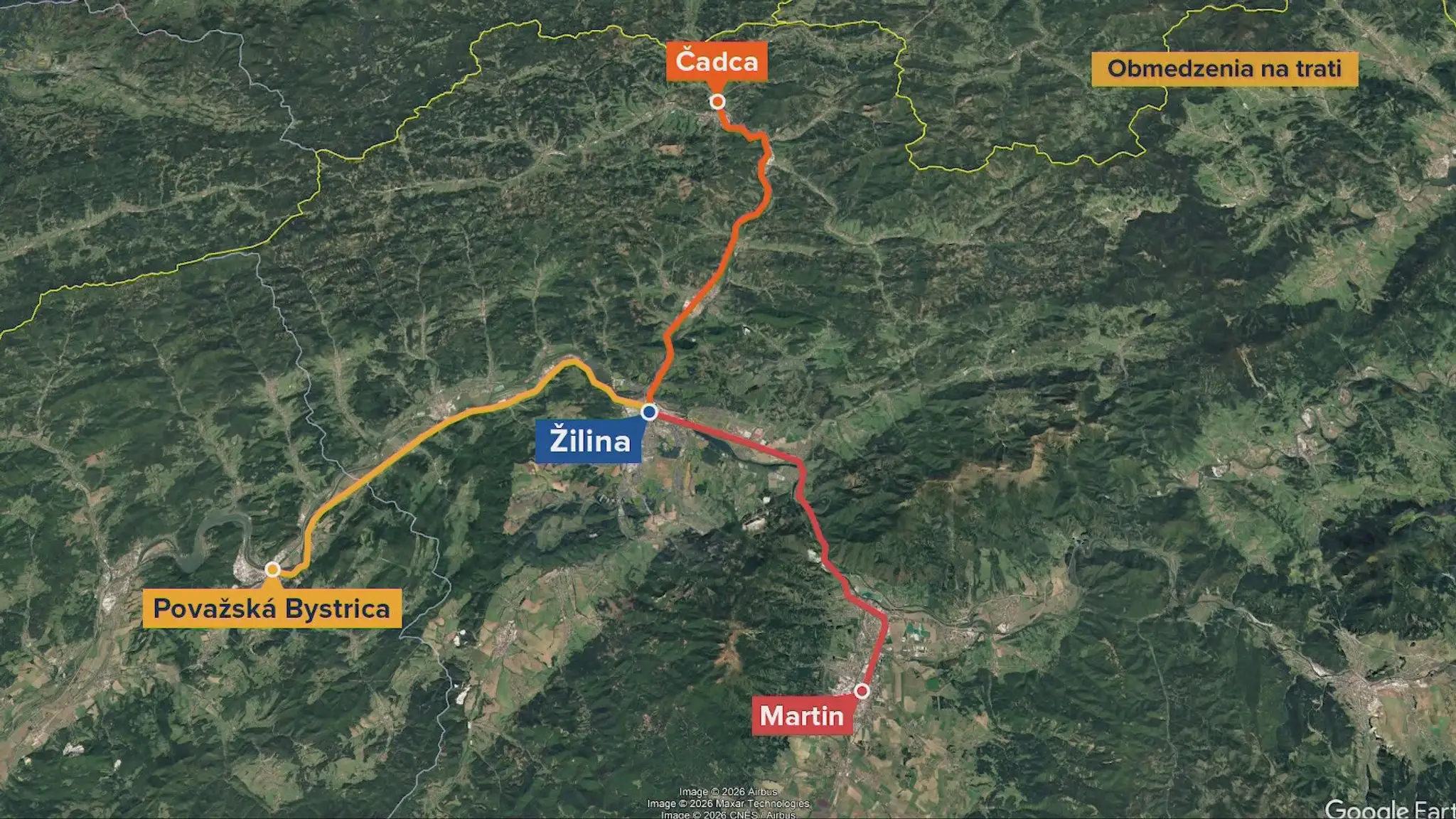 Vlakové obmedzenia na severe Slovenska