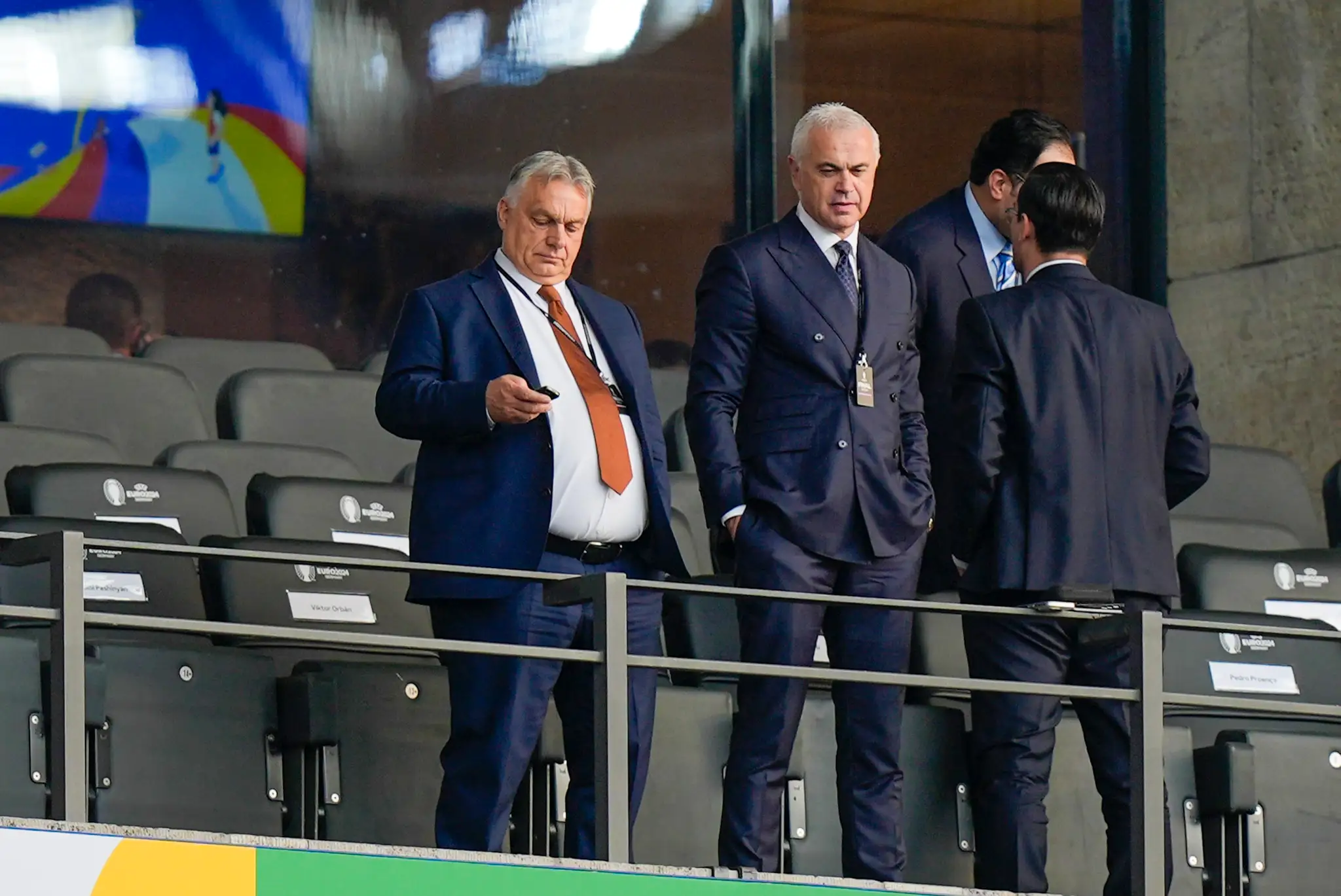 Maďarský premiér Viktor Orbán pred finále ME 2024.