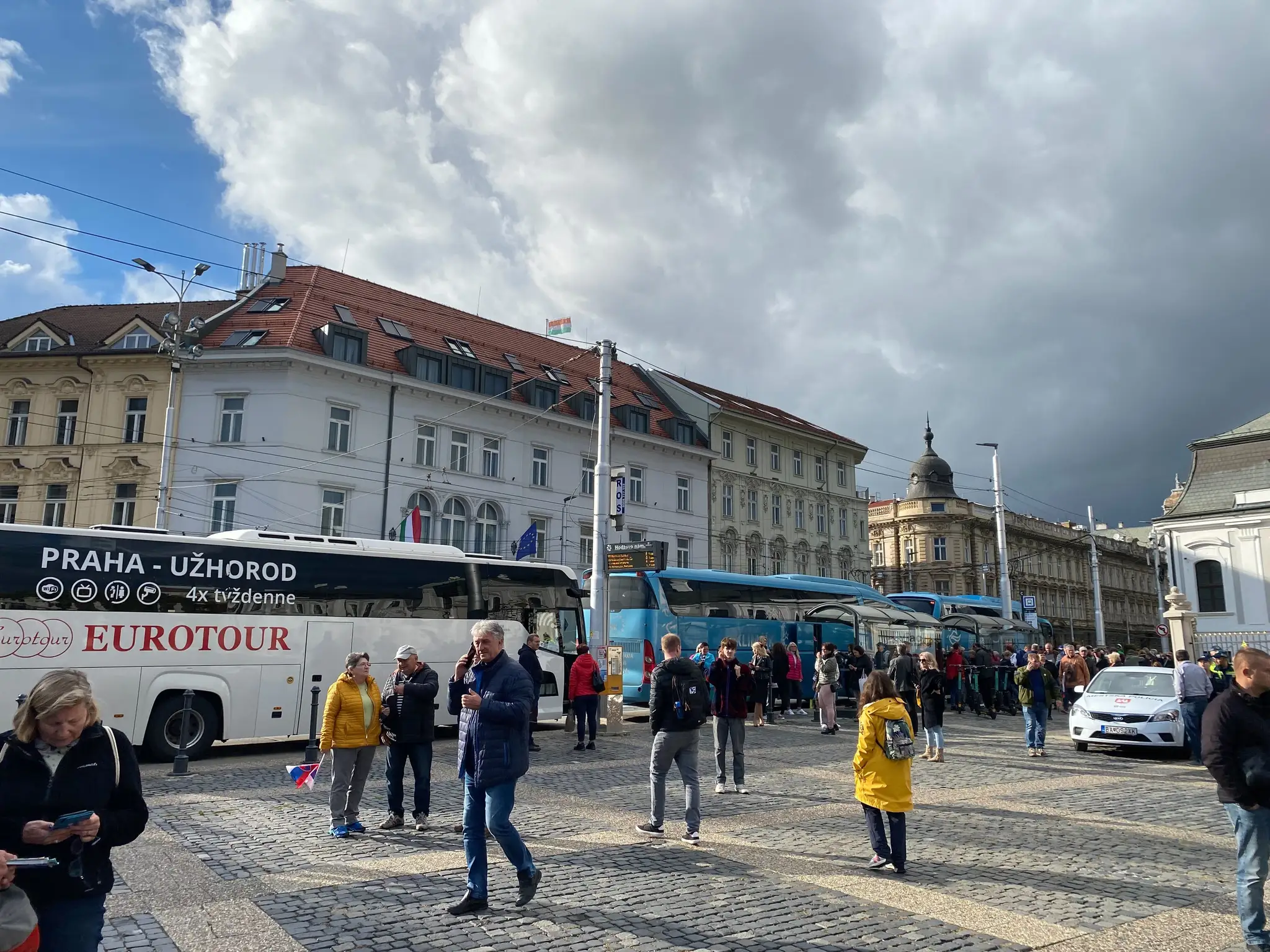 Protivládny protest v Bratislave.