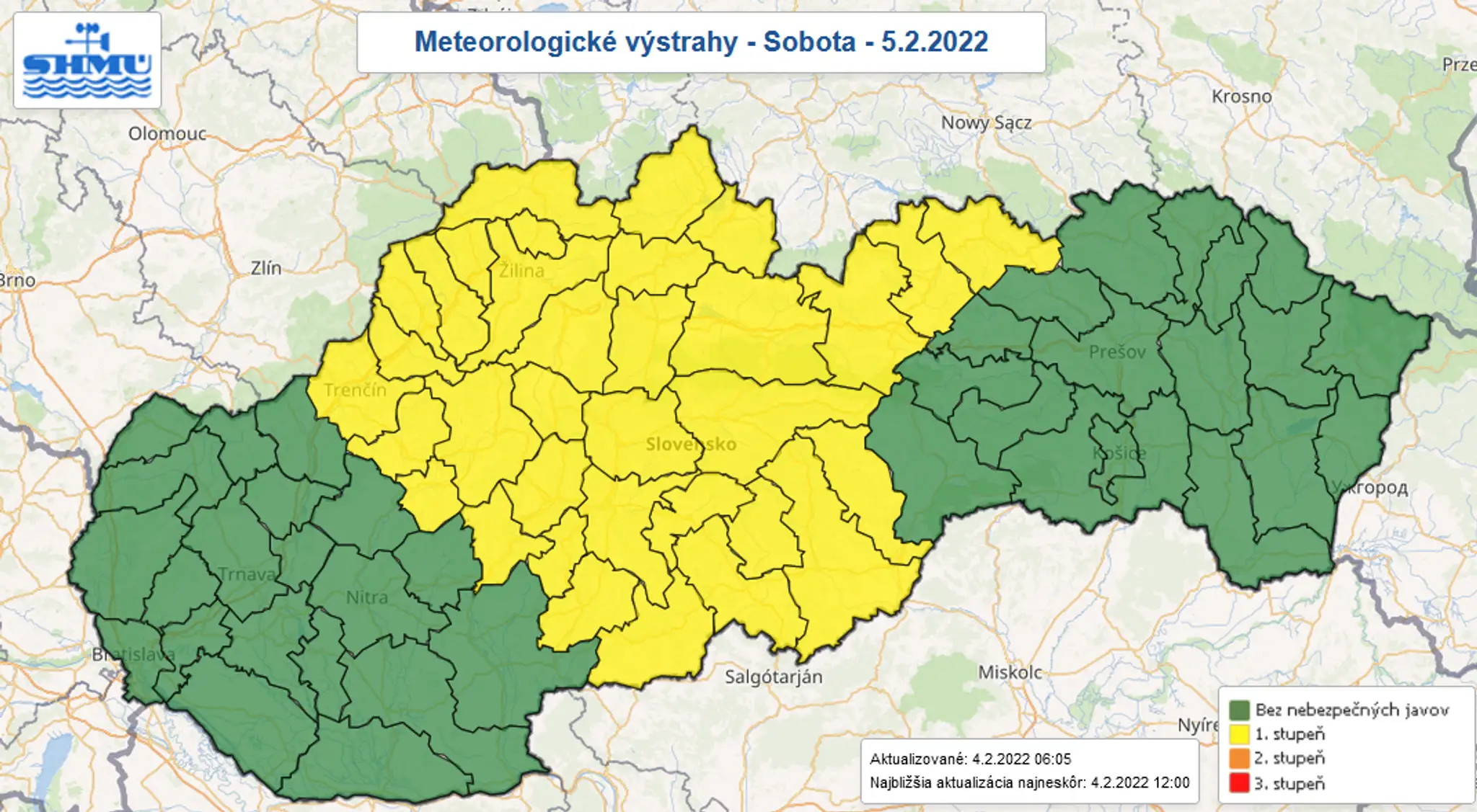 Sobotňajšie výstrahy.