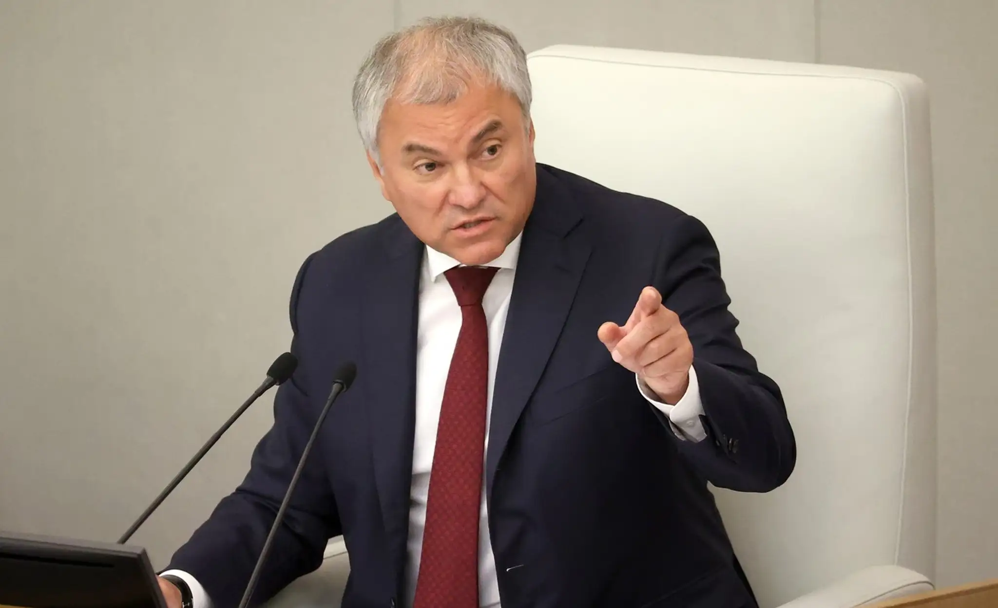 Predseda dolnej komory ruského parlamentu Viačeslav Volodin.