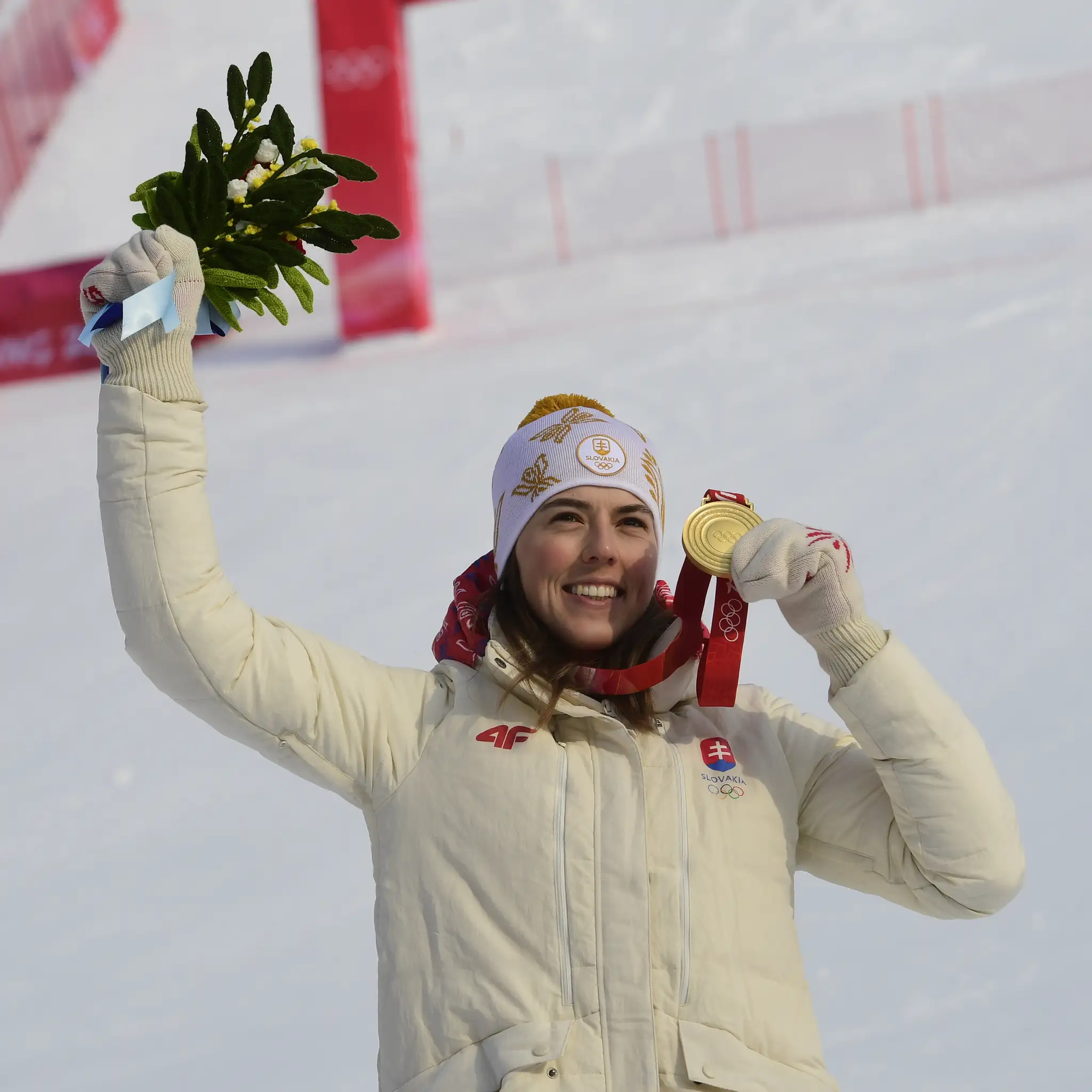 Slovenka Petra Vlhová je olympijská víťazka v slalome.