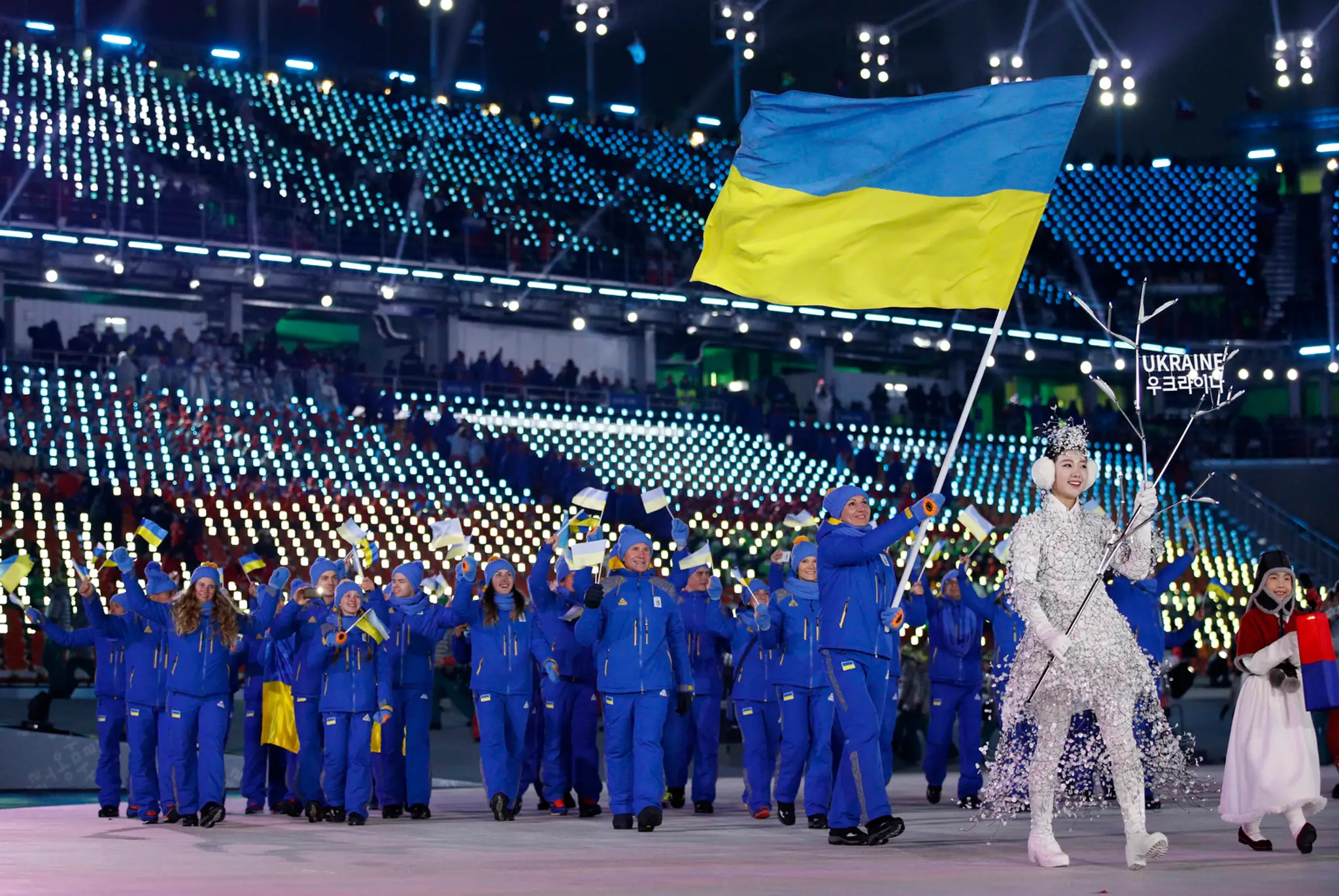 Olympionici z Čile na otváracom ceremoniáli ZOH 2018.