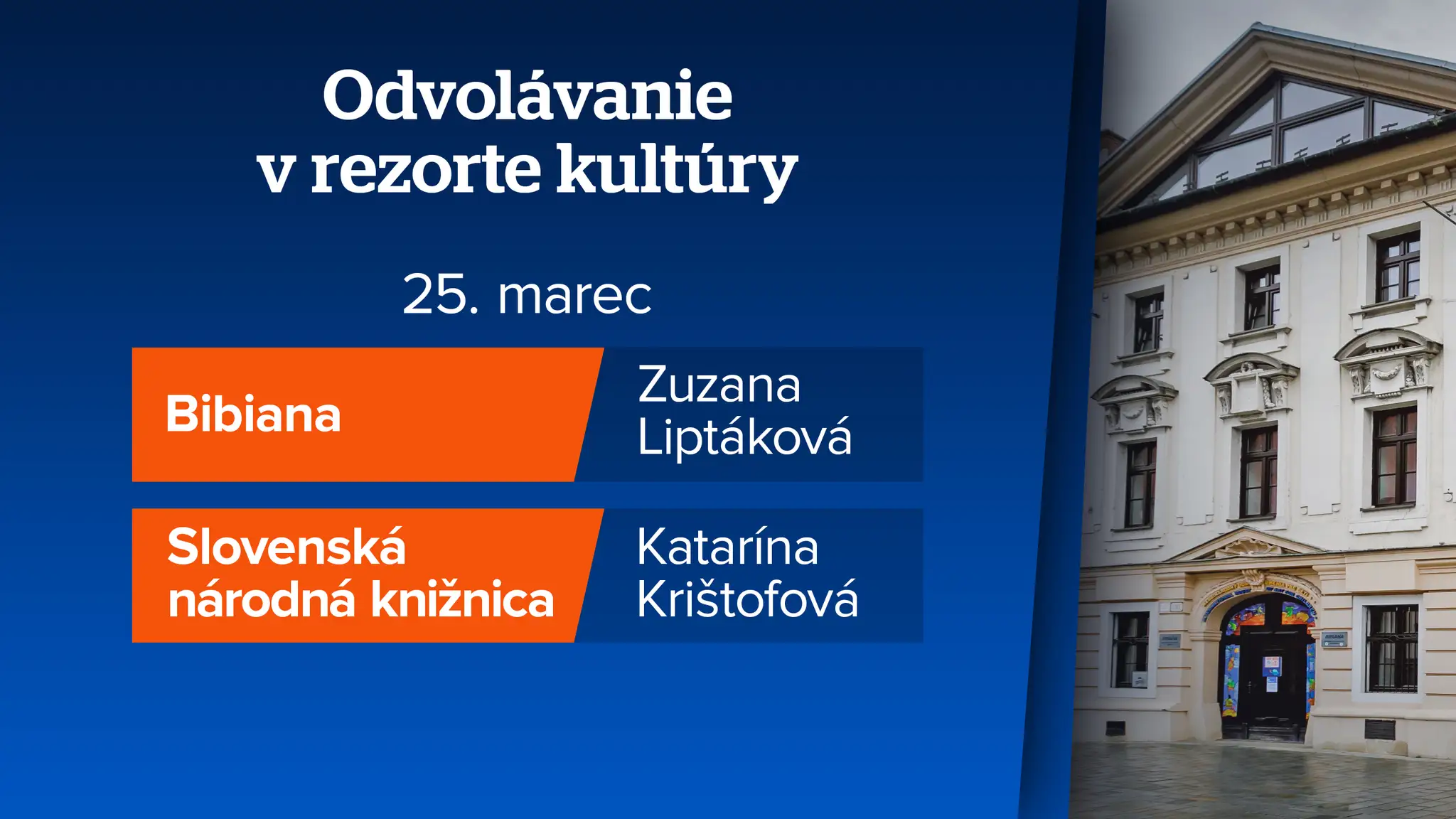 Odvolanie Zuzany Liptákovej a Kataríny Krištofovej