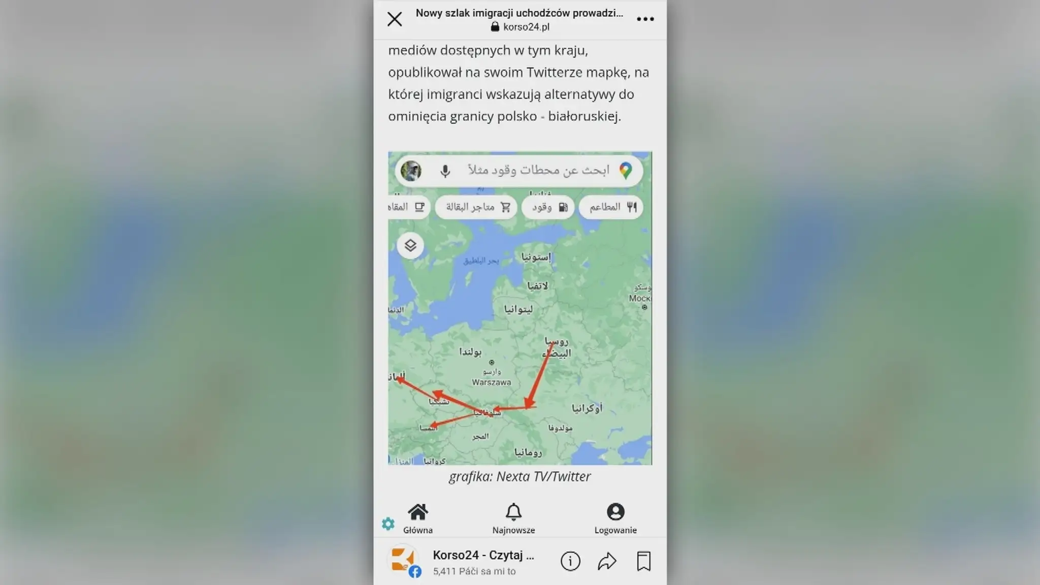 Mapa možnej migrácie utečencov cez Slovensko