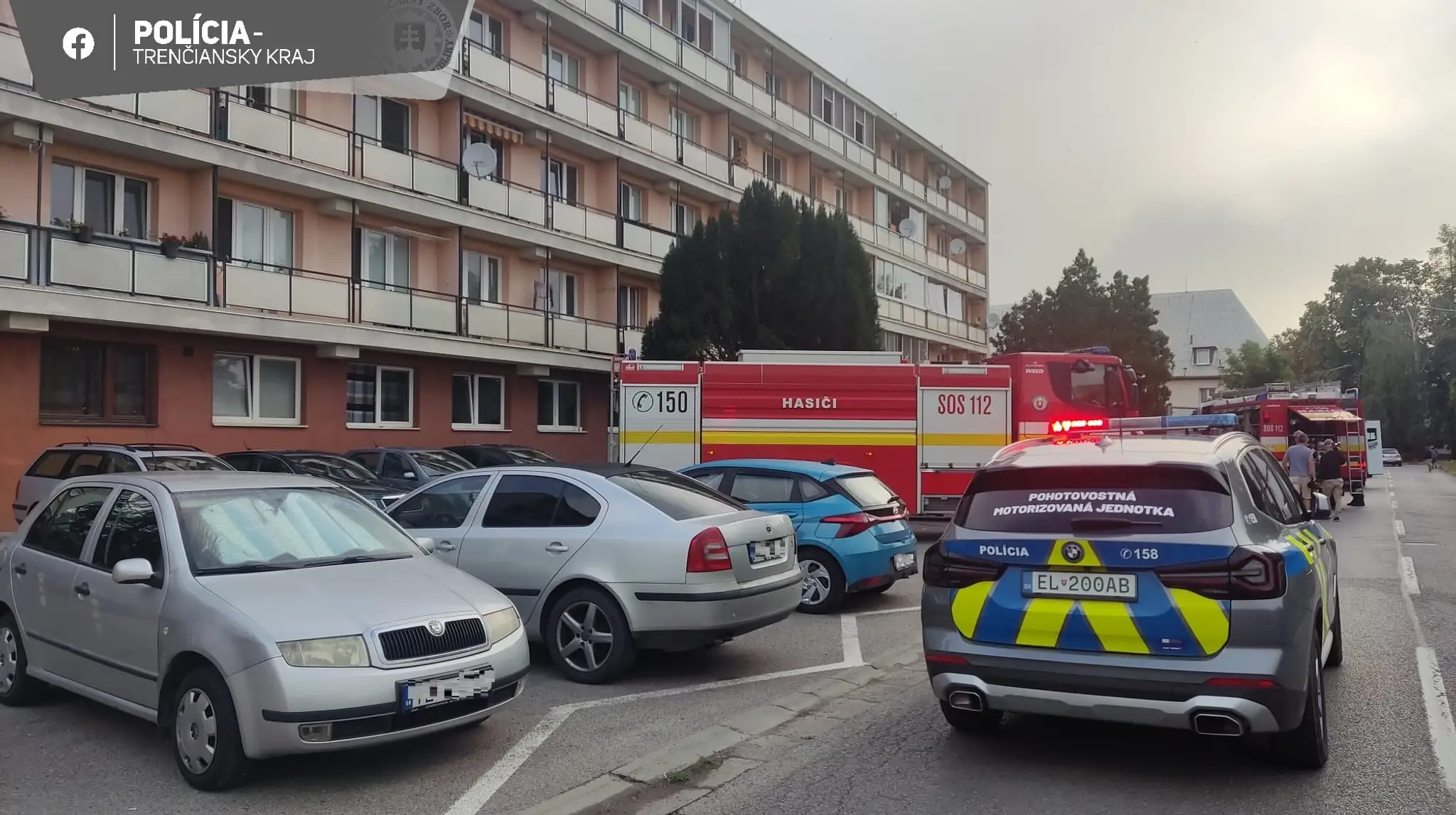 Požiar bytu v Dubnici nad Váhom.