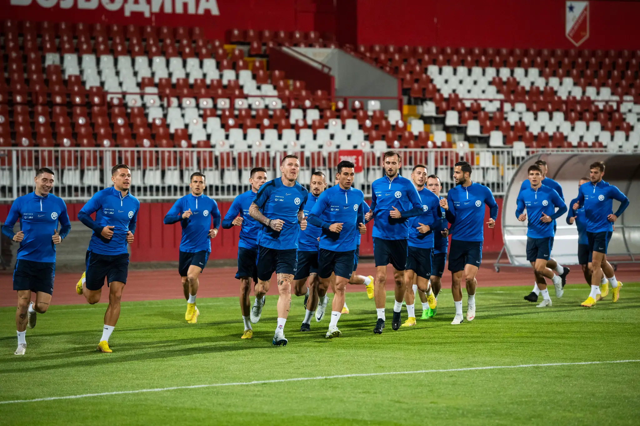 Tréning slovenskej futbalovej reprezentácie.