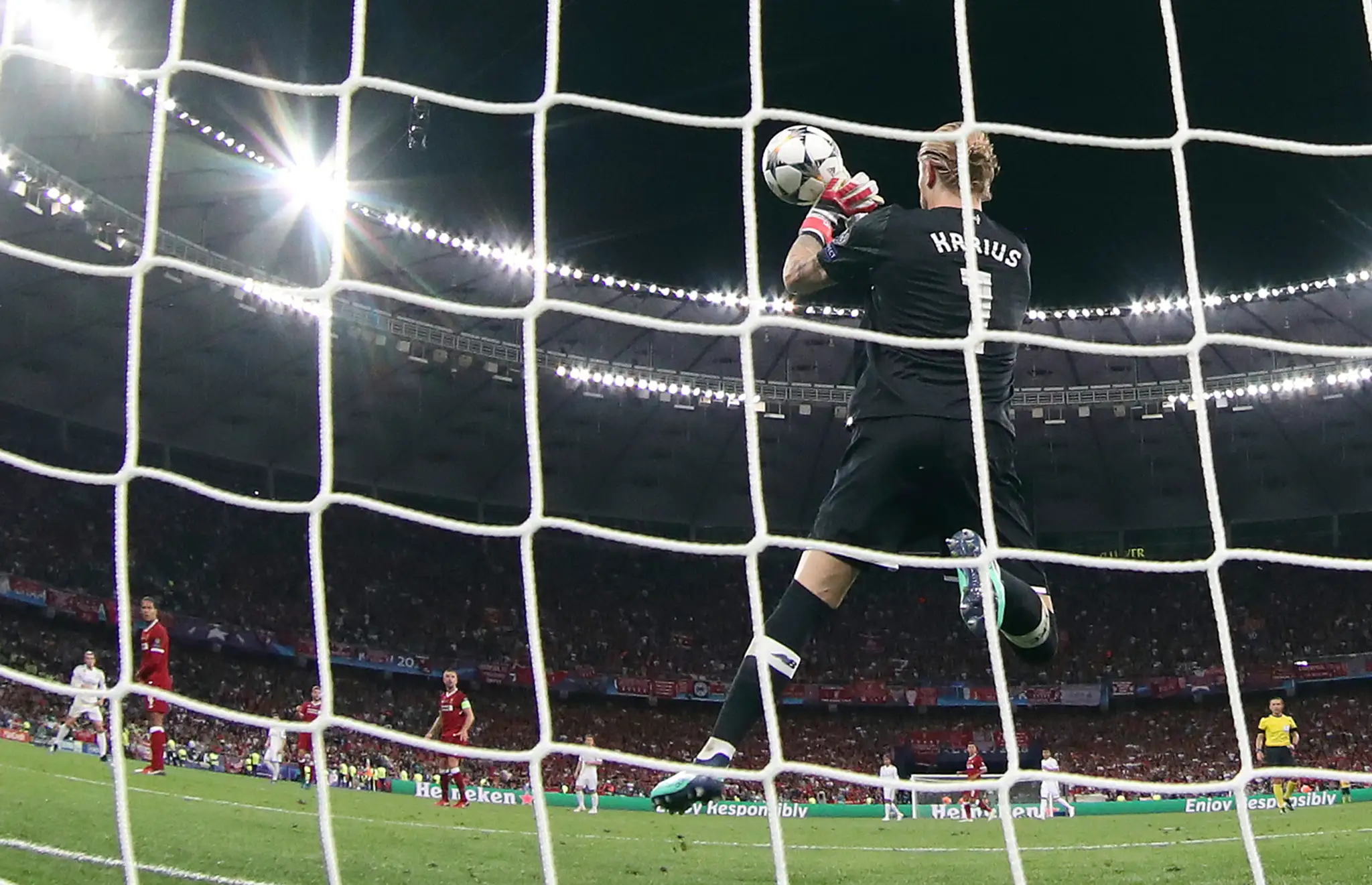 Karius tesne pred tým, ako inkasoval tretí gól.