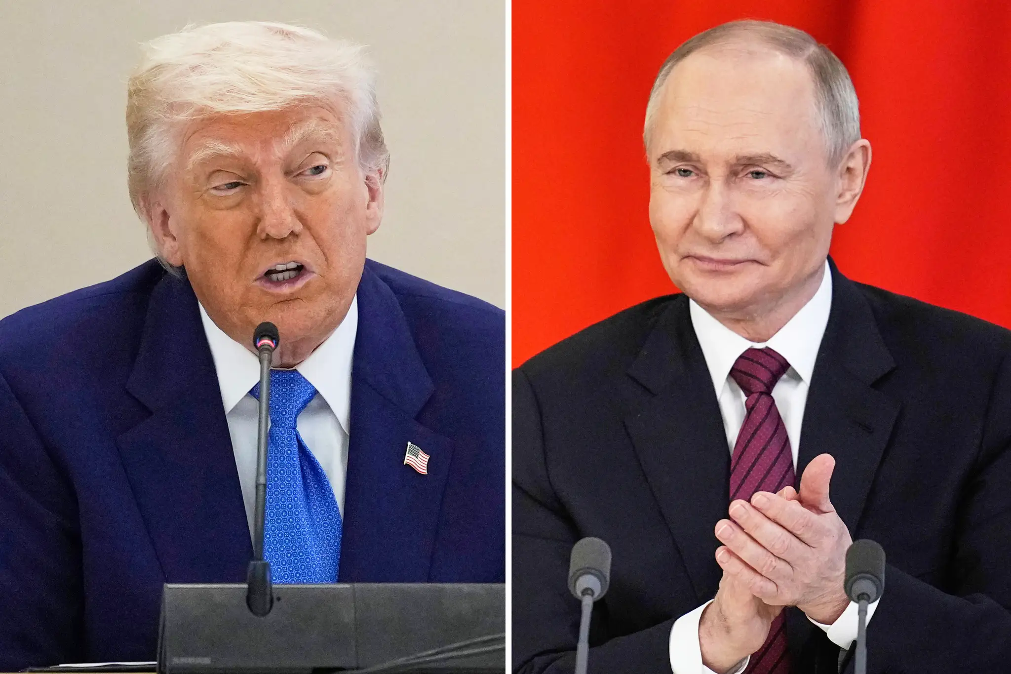 Vladimir Putin a Donald Trump