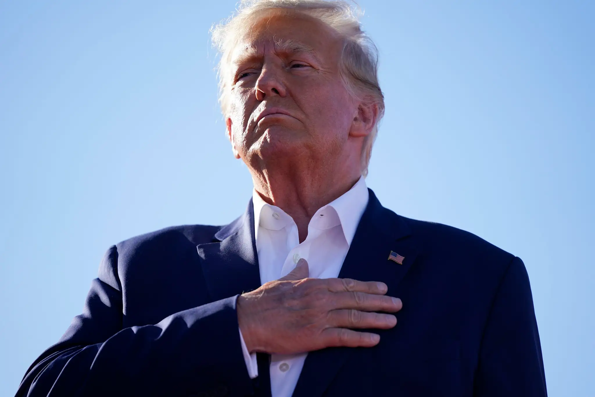 Donald Trump počas svojho prvého stretnutia v rámci kampane pred prezidentskými voľbami 2024.