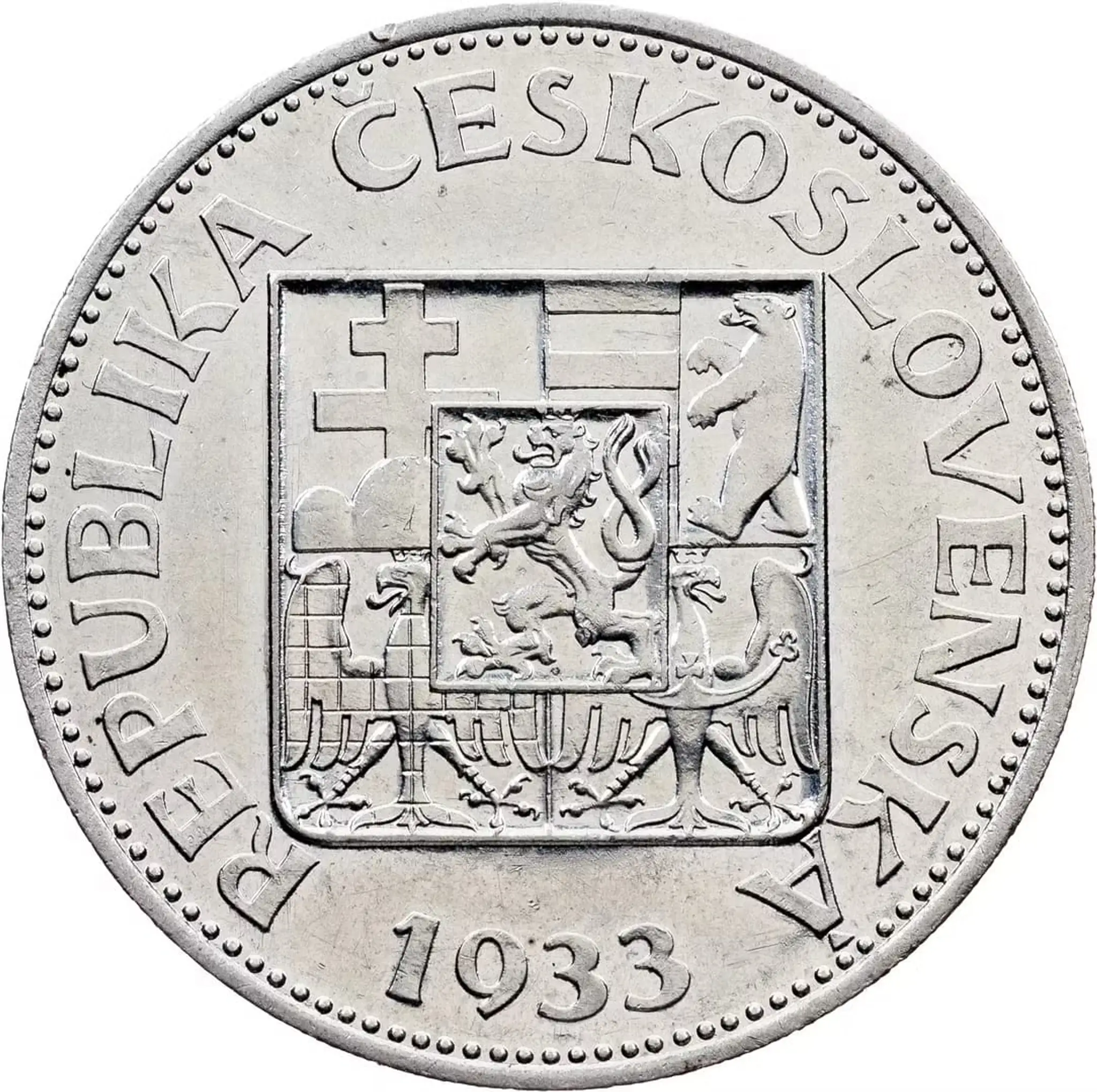 ČSR, 10 Kč 1933, vyvolávacia cena 72 000 Kč