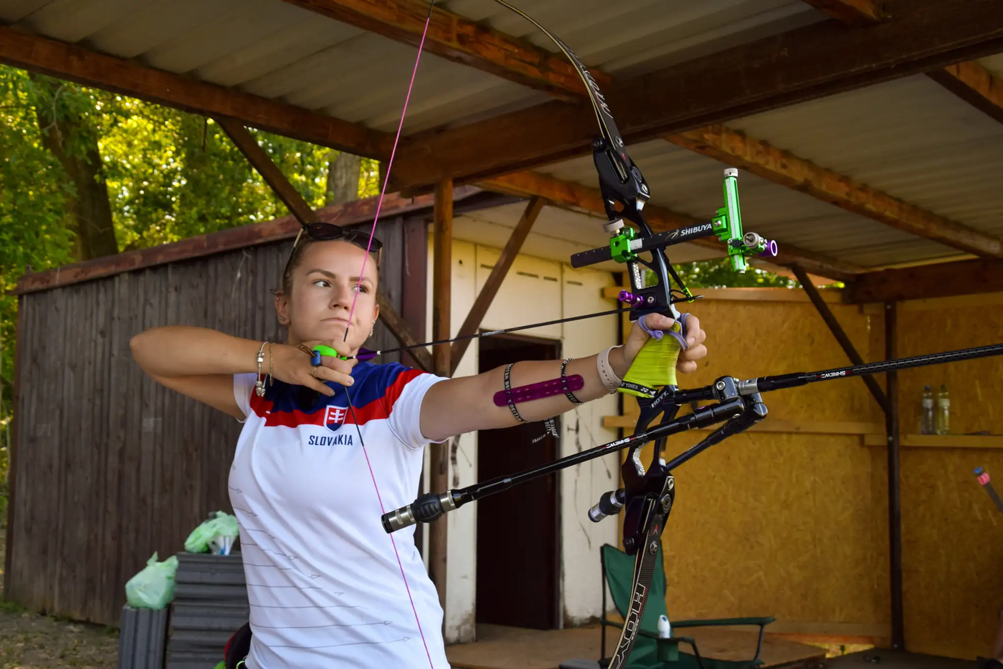 Denisa Baránková počas tréningu.