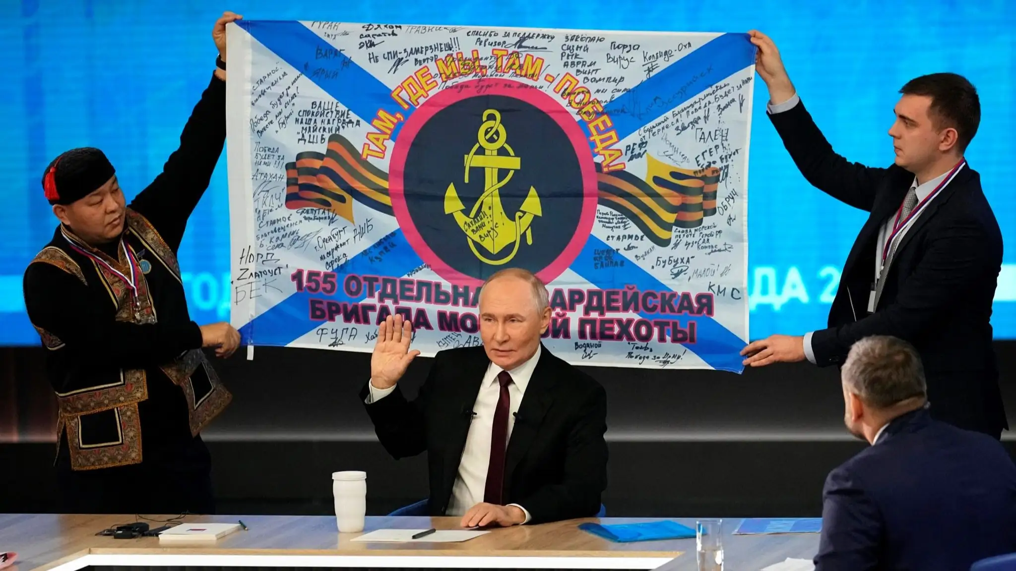 Vladimir Putin na každoročnej tlačovej konferencii